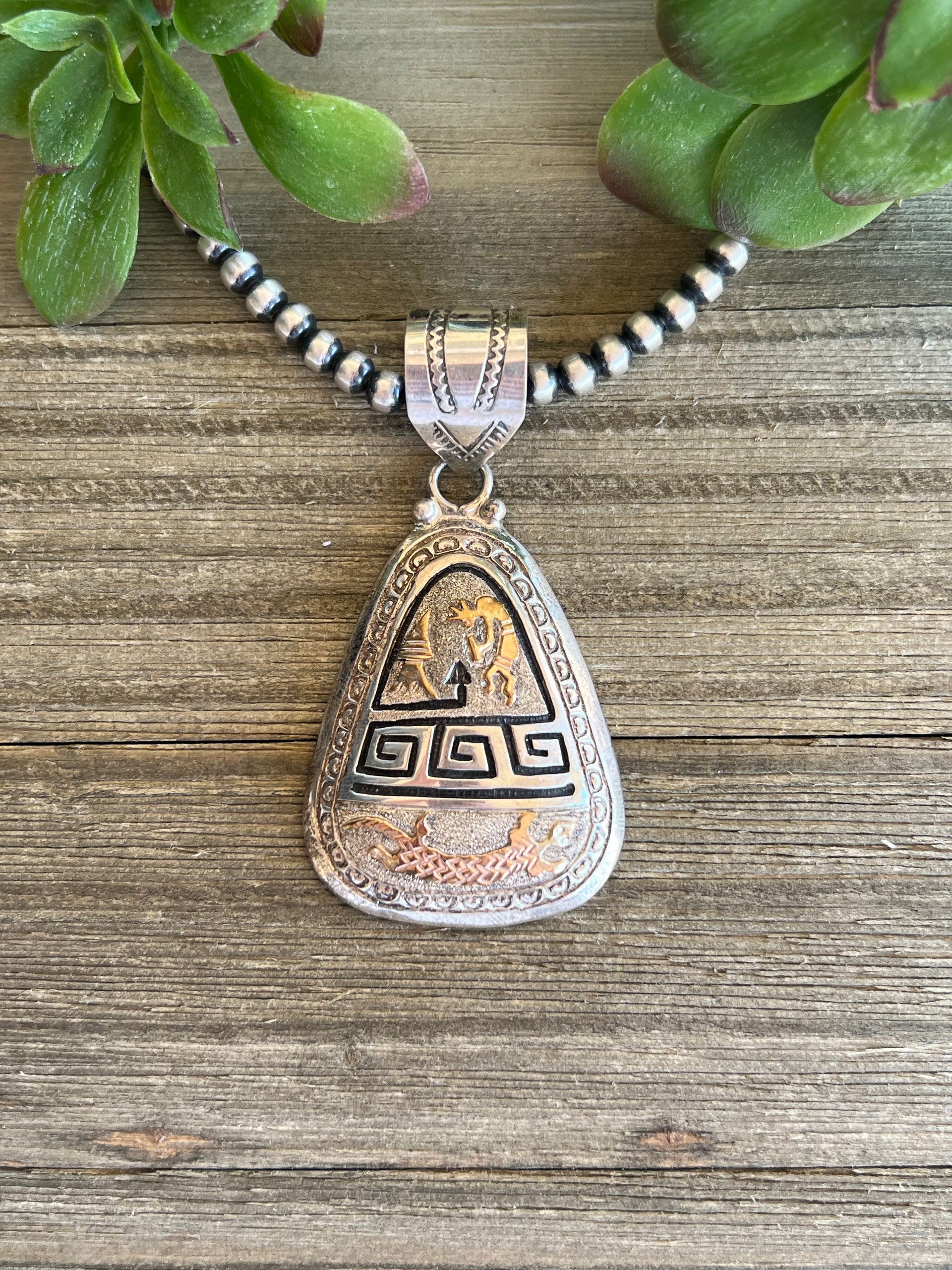 Alonzo Mariano 12k Gold & Sterling Silver Pendant