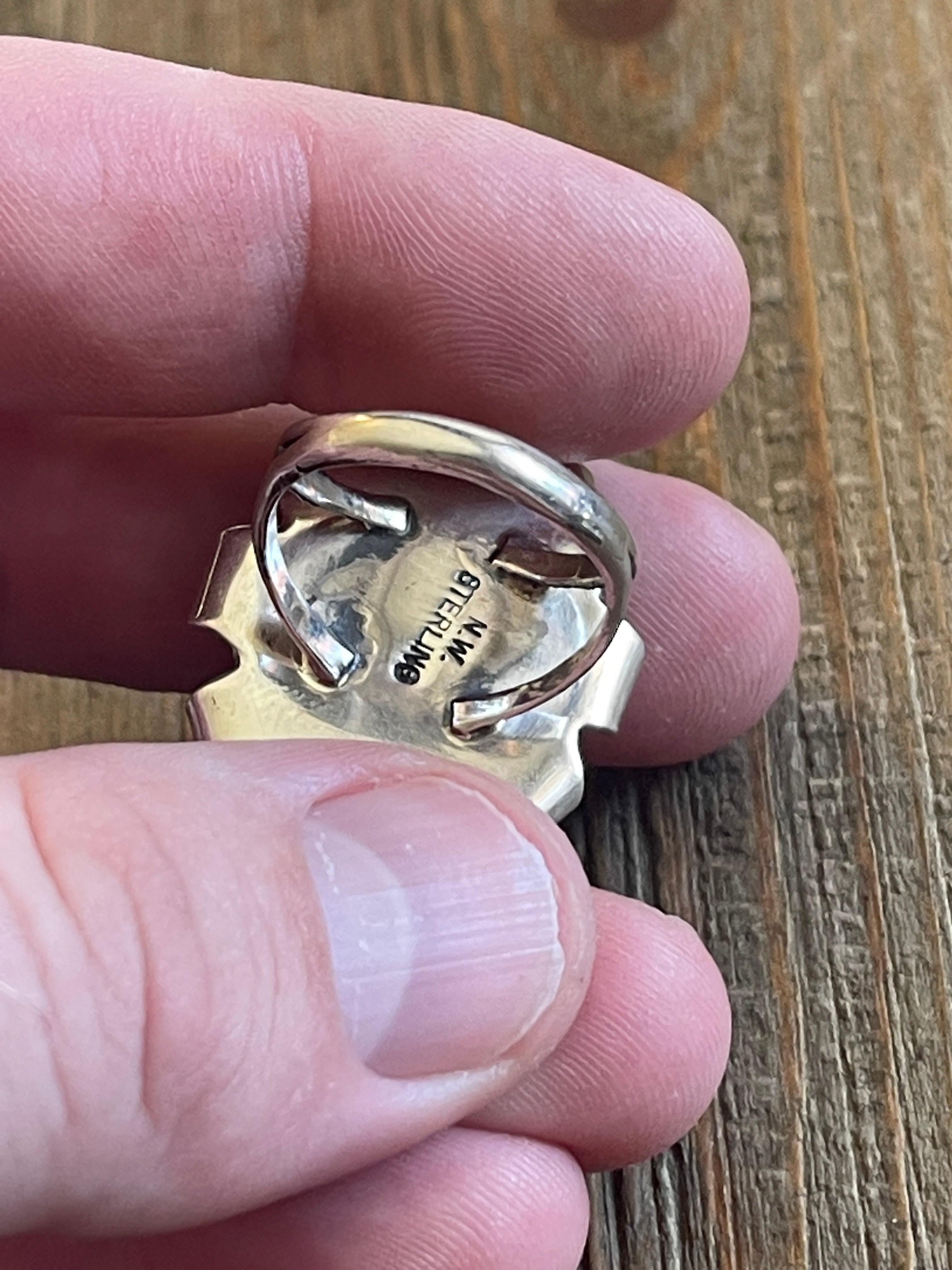 Navajo Natural Royston & Sterling Silver Ring Size 7.5