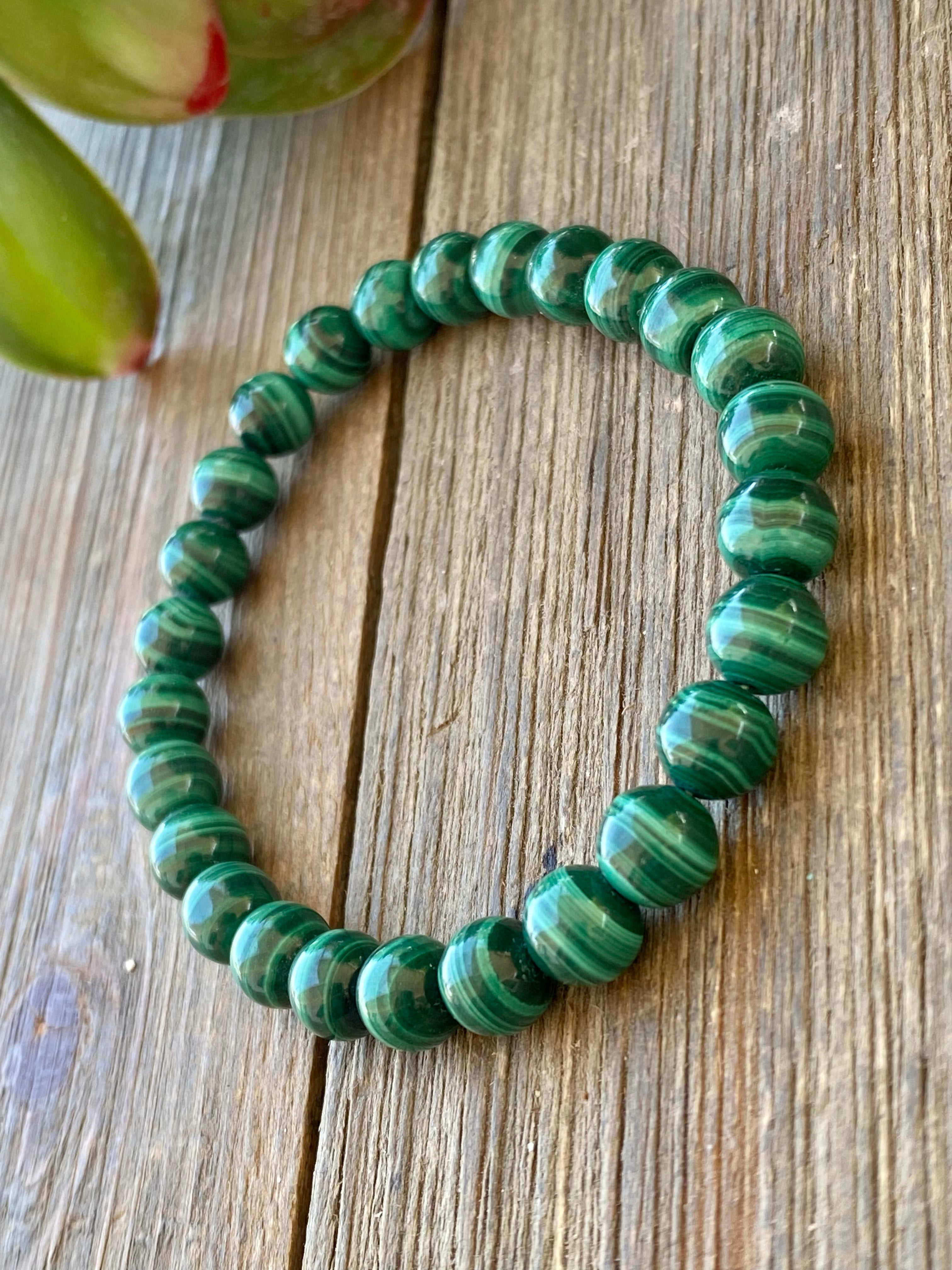 Handmade Malachite Adjustable Bracelet