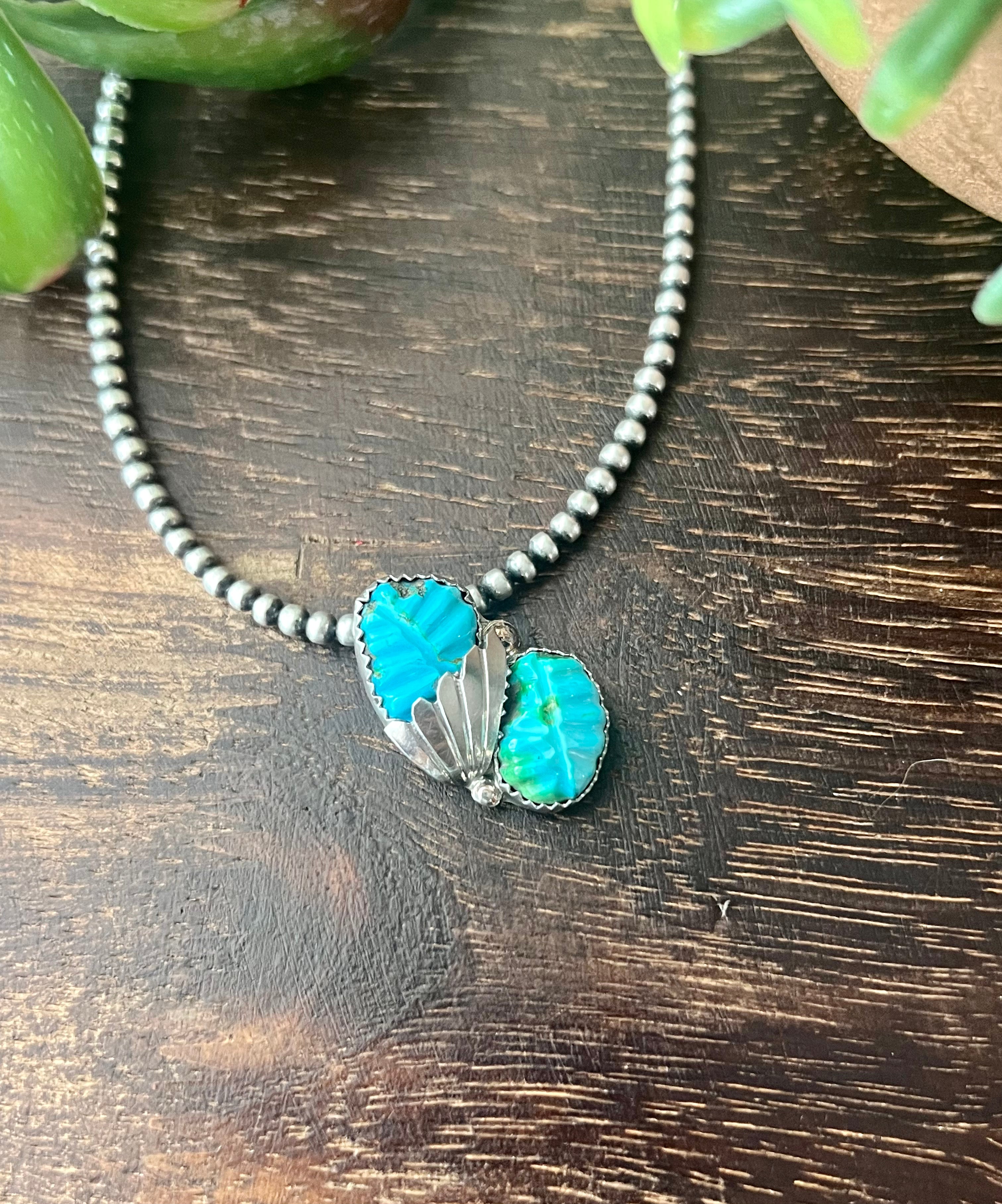 Lyolito Tsette Sonoran Mountain Turquoise & Sterling Silver Pendant