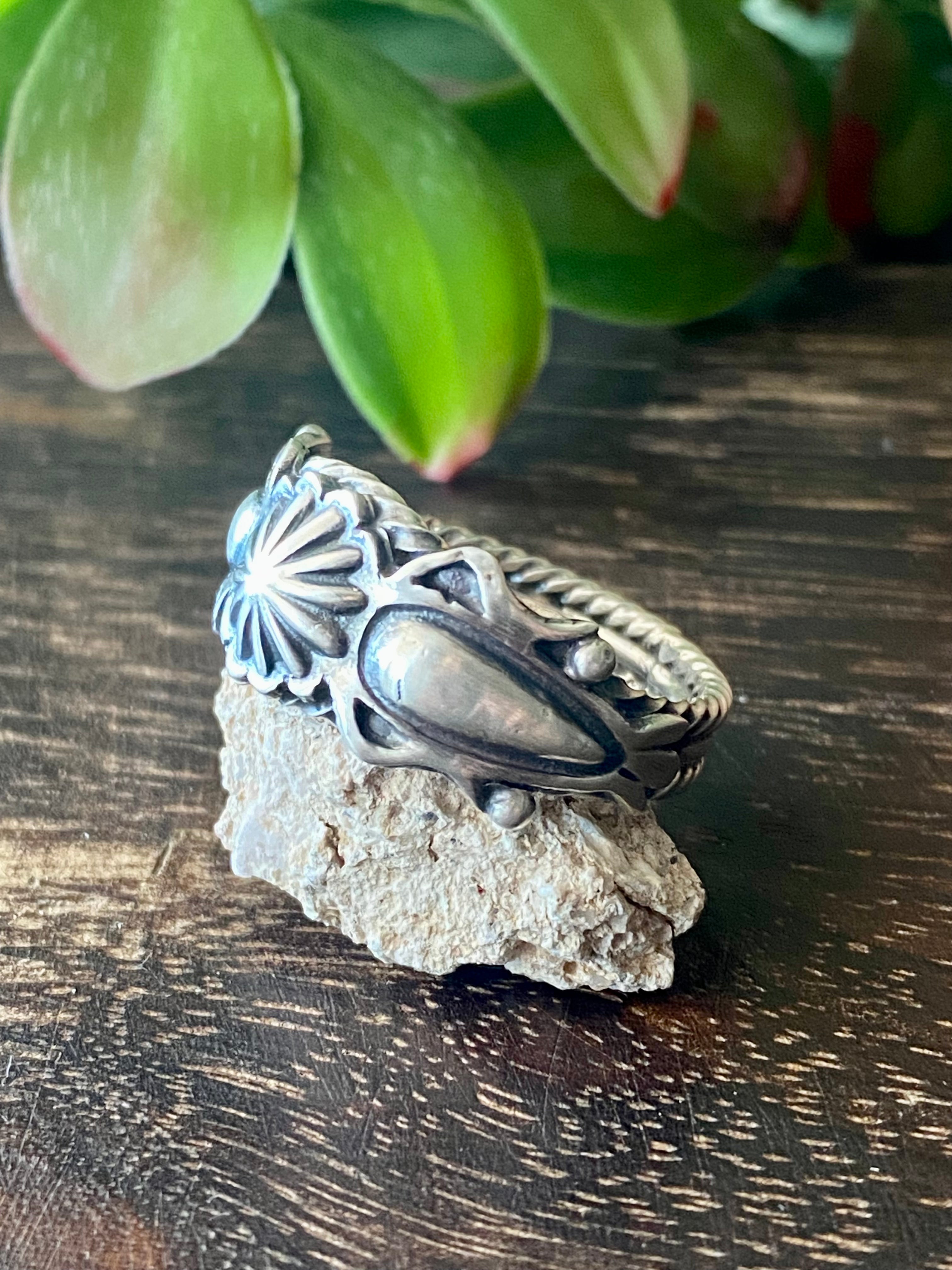 Navajo Made Sterling Silver Ring Size 12