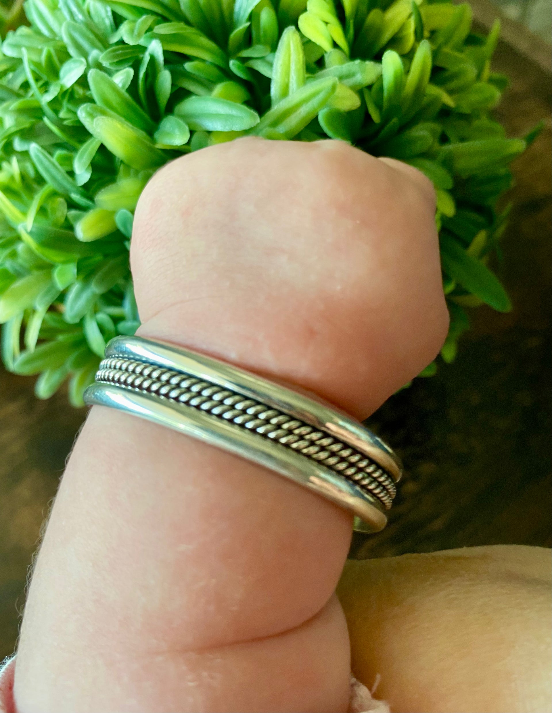 Navajo Made Sterling Silver Baby Cuff Bracelets