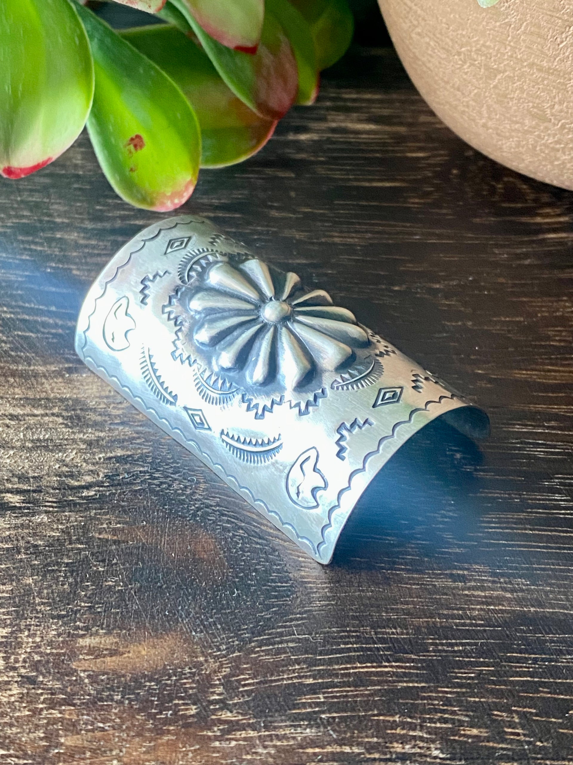 Navajo Made Sterling Silver Bear Ponytail Holders