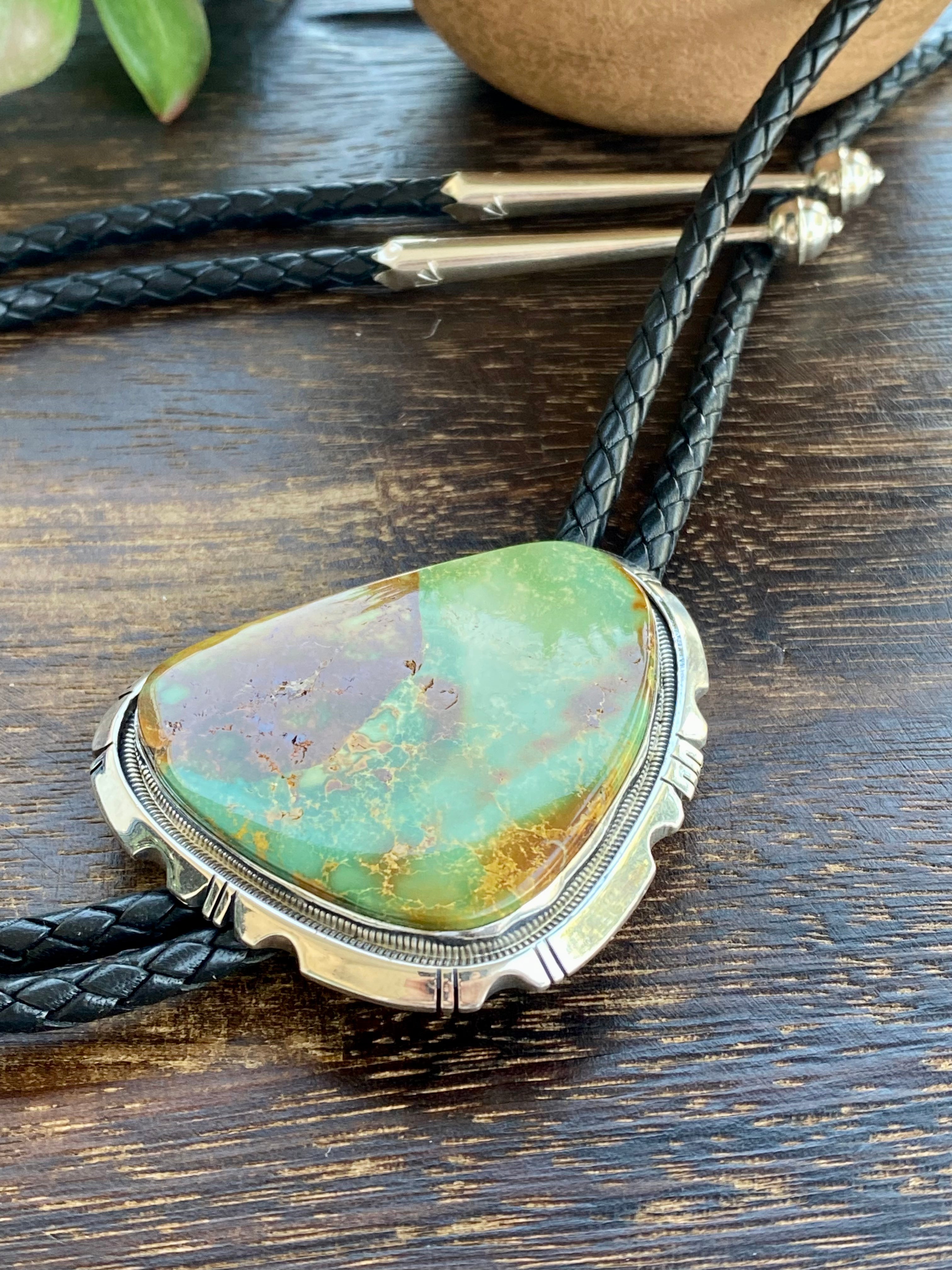 Wydell Billie Royston Turquoise & Sterling Silver Bolo Tie