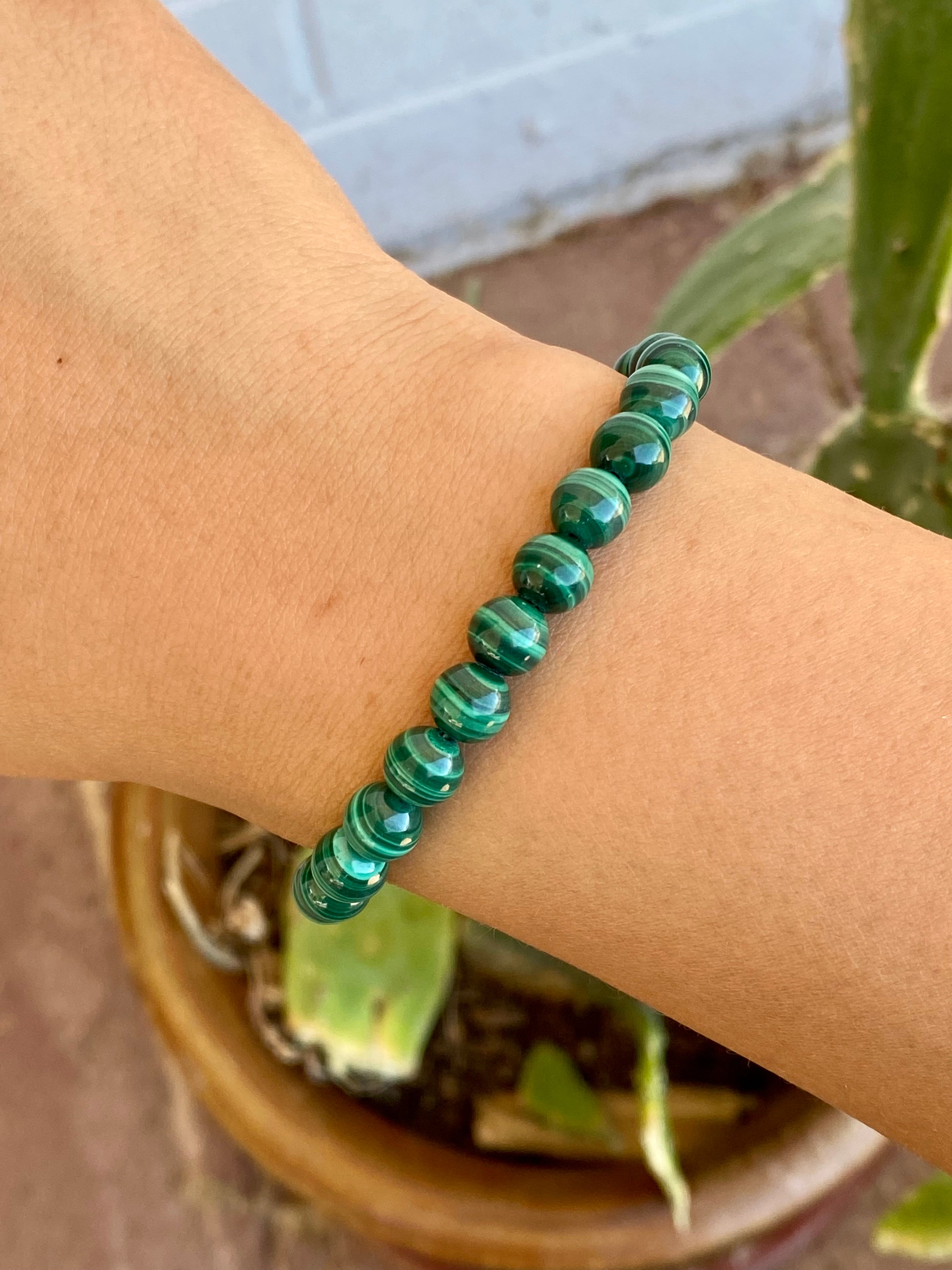 Handmade Malachite Adjustable Bracelet