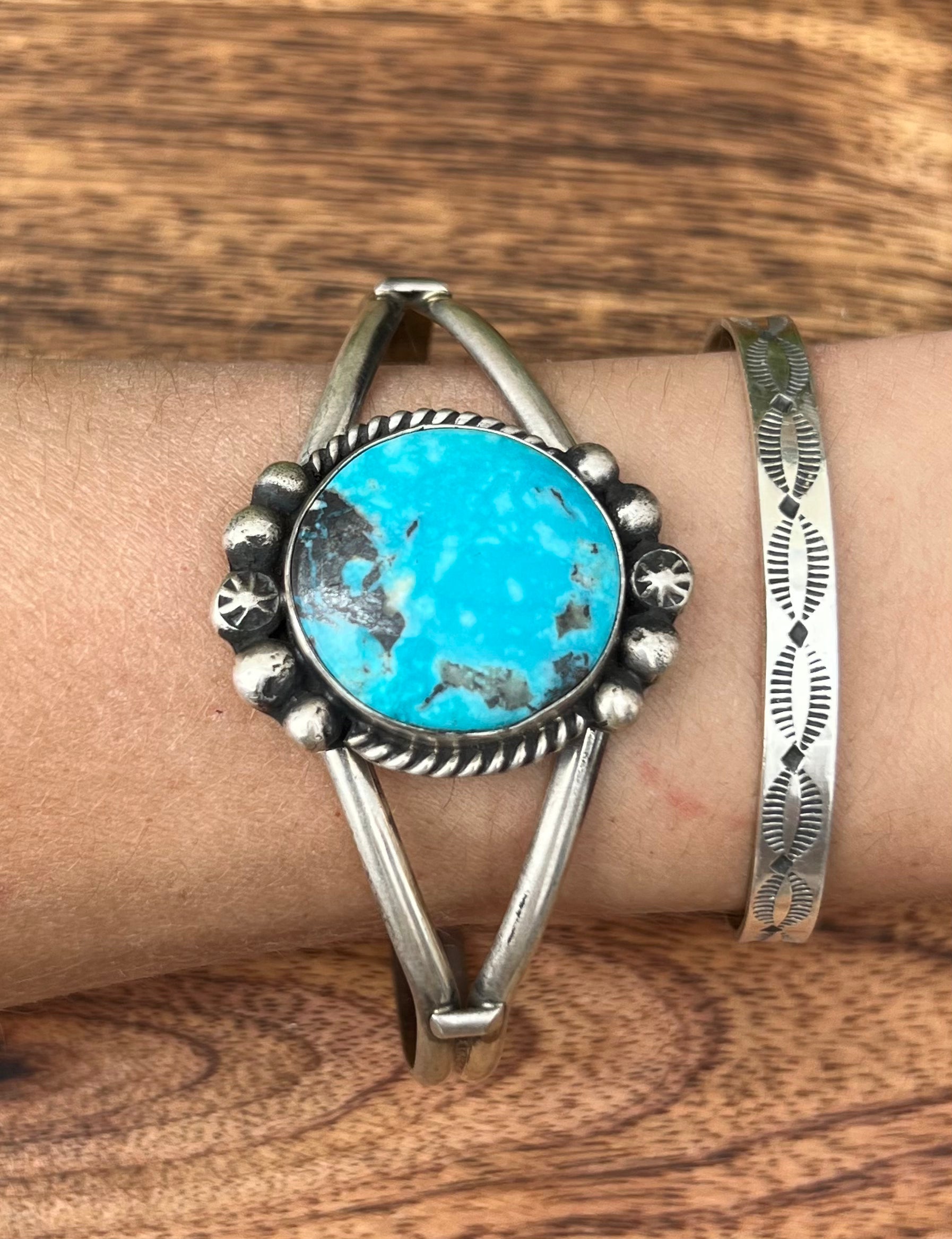 Augustine Largo Kingman Turquoise & Sterling Silver Cuff Bracelet