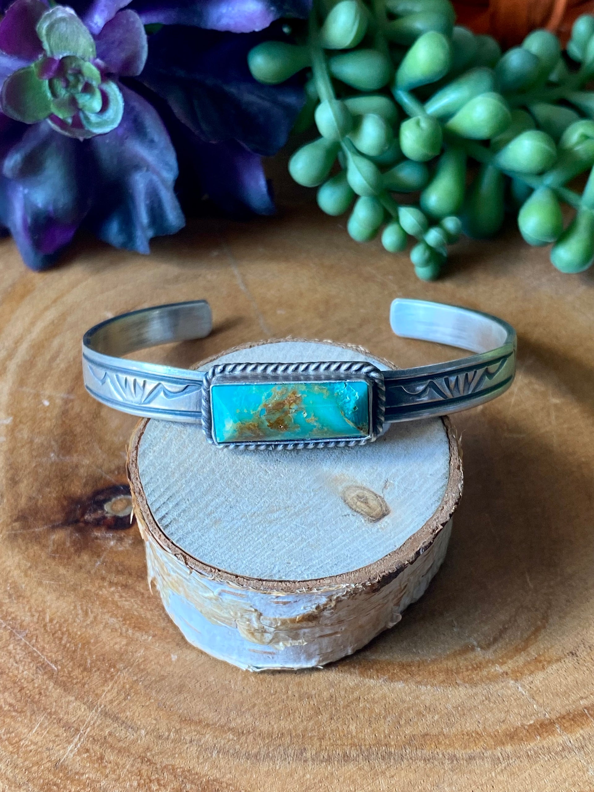 Rick Enriquez Kingman Turquoise & Sterling Silver Cuff Bracelet