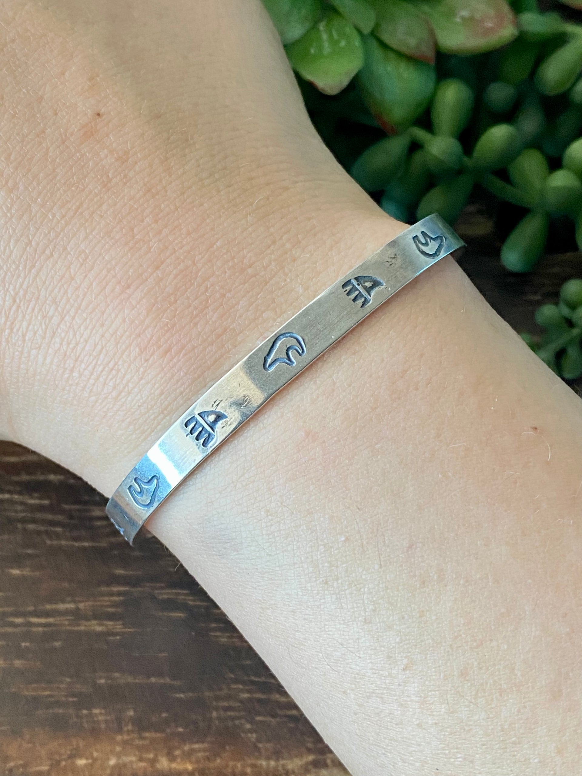 Navajo Made Sterling Silver Stacking Cuff Bracelet