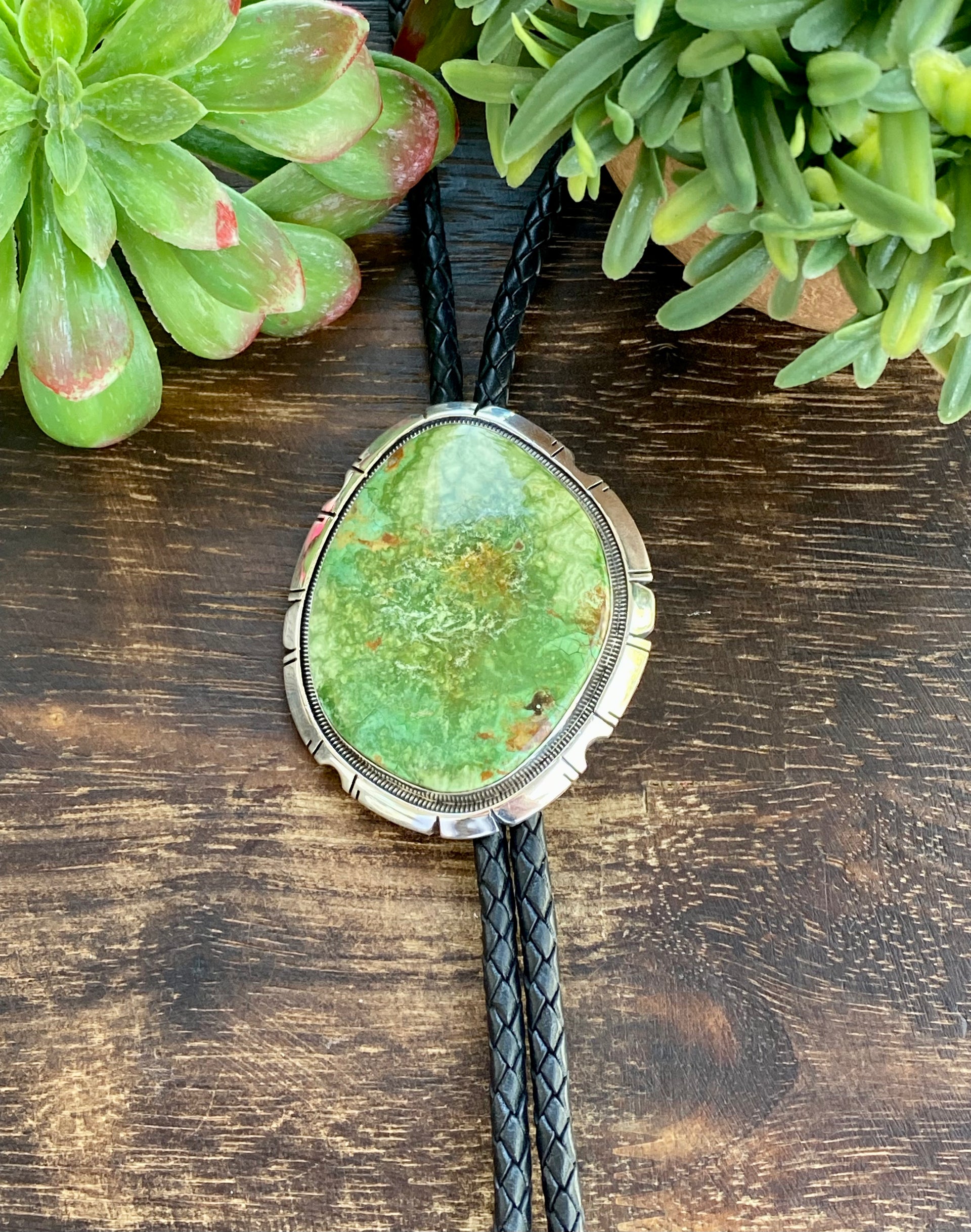 Wydell Billie Royston Turquoise & Sterling Silver Bolo Tie
