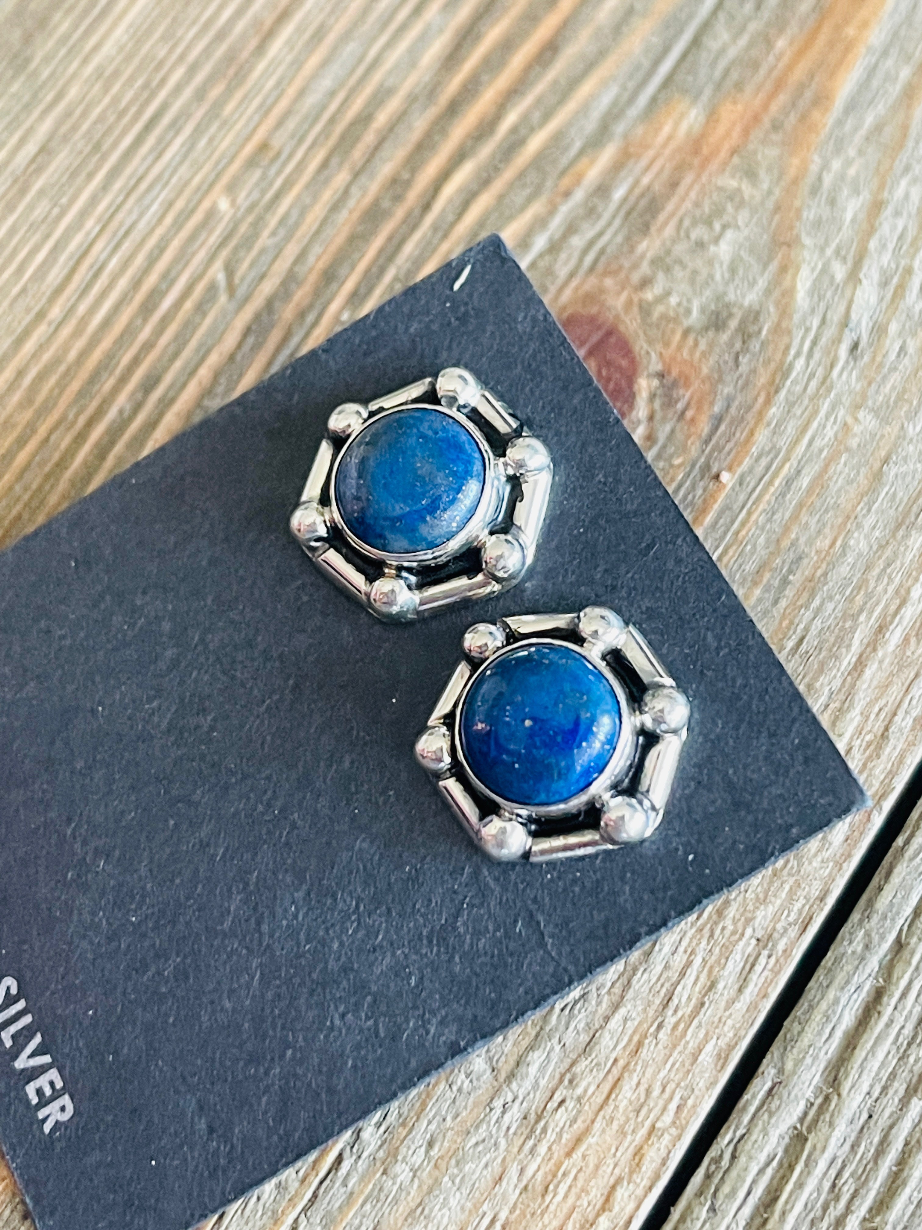 M. Silversmith Lapis & Sterling Silver Post Earrings