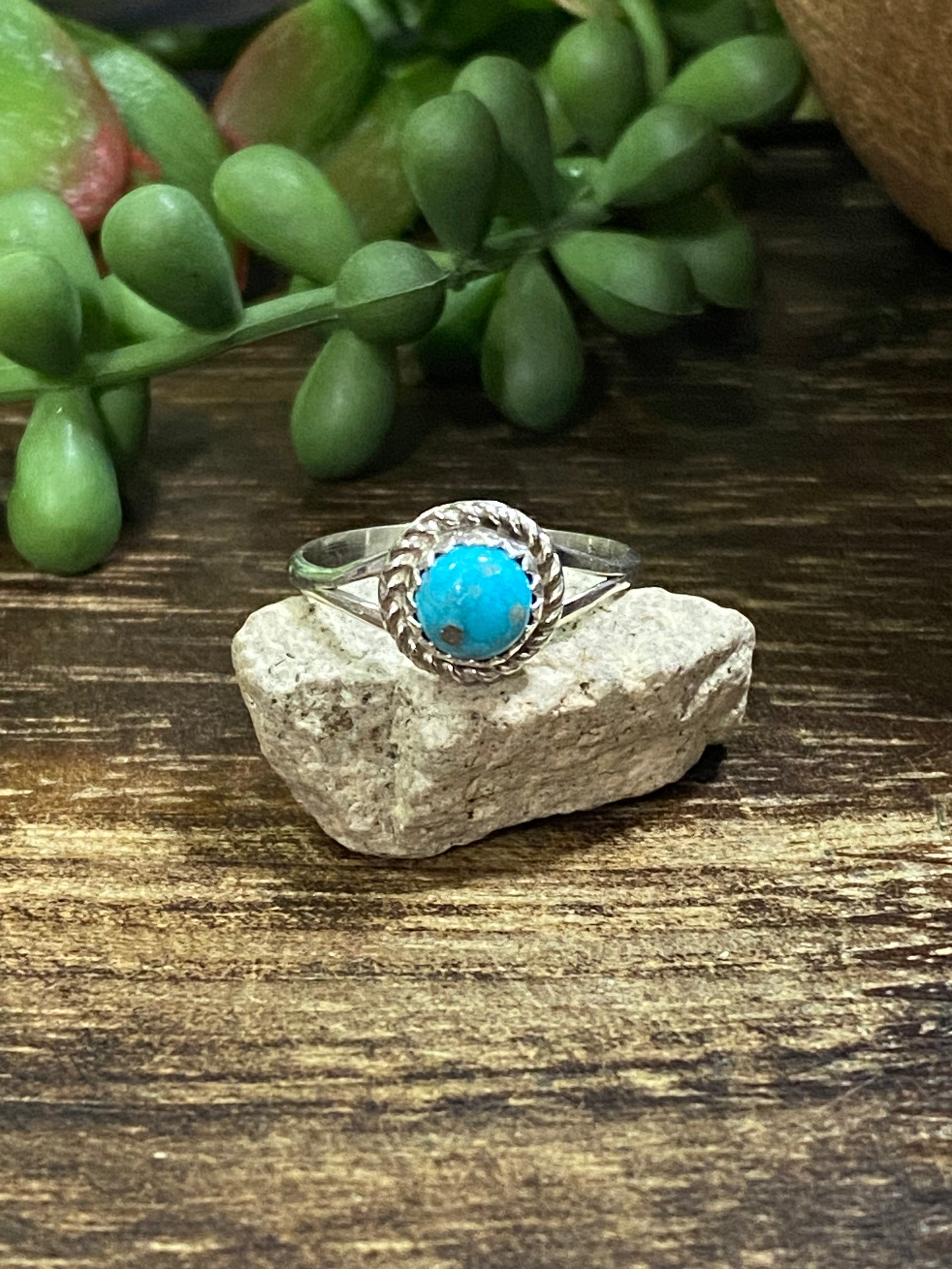 Navajo Made Kingman Turquoise & Sterling Silver Rings