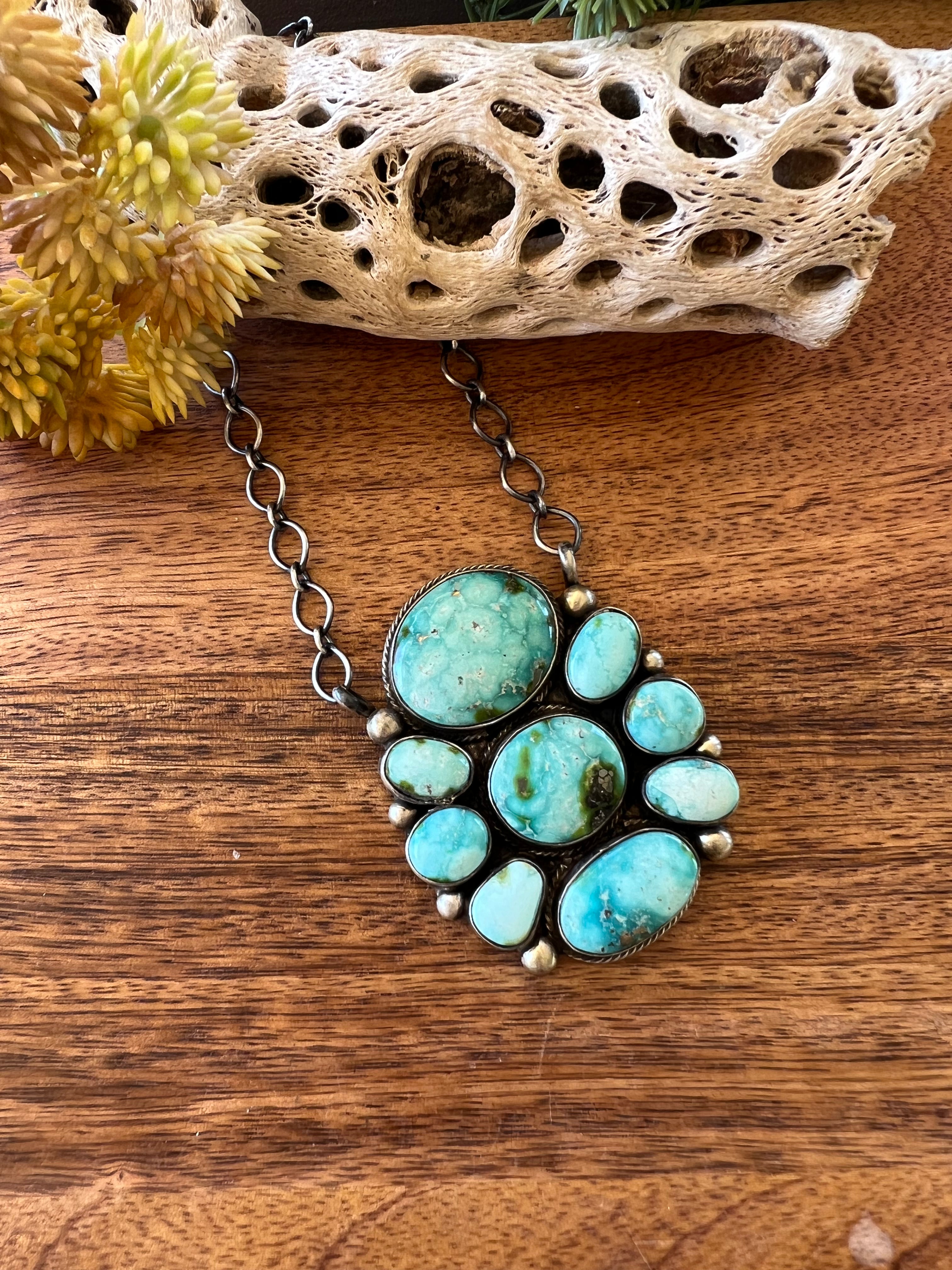 Kathleen Chavez Sonoran Mountain Turquoise & Sterling Silver Necklace