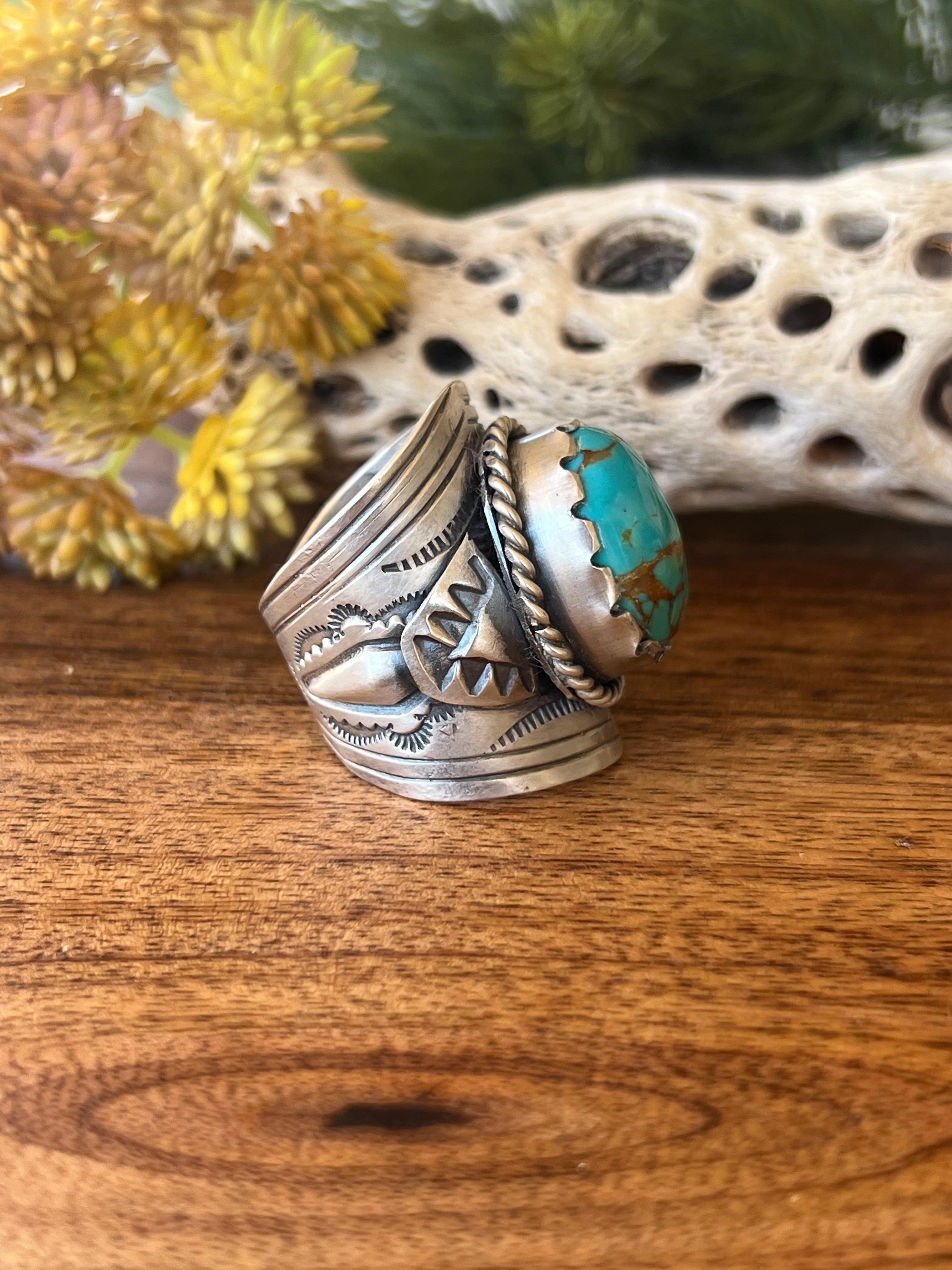 Boyd Ashley Royston Turquoise& Sterling Silver Ring Size 12.5