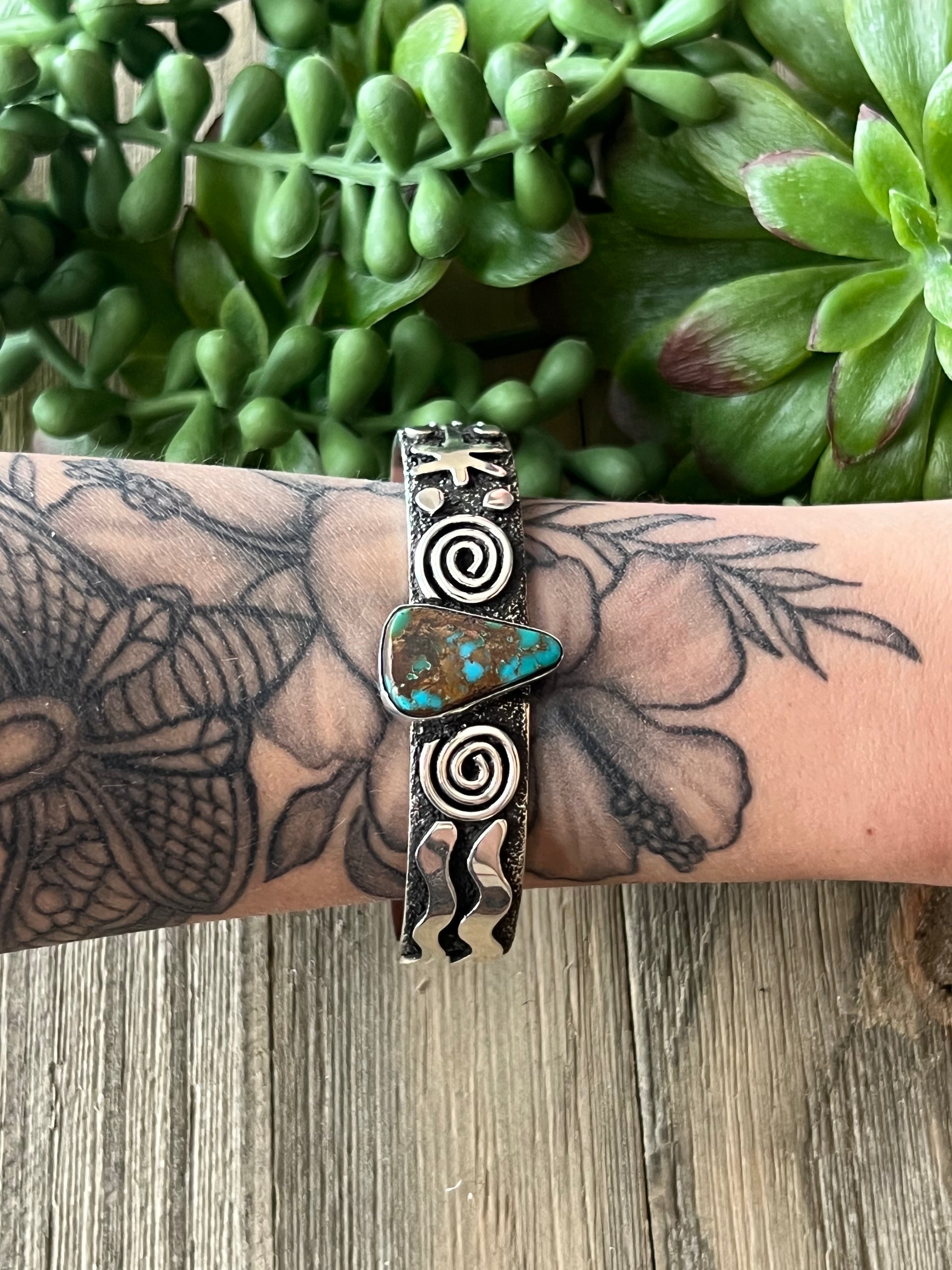 Alex Sanchez Royston Turquoise & Sterling Silver Cuff Bracelet