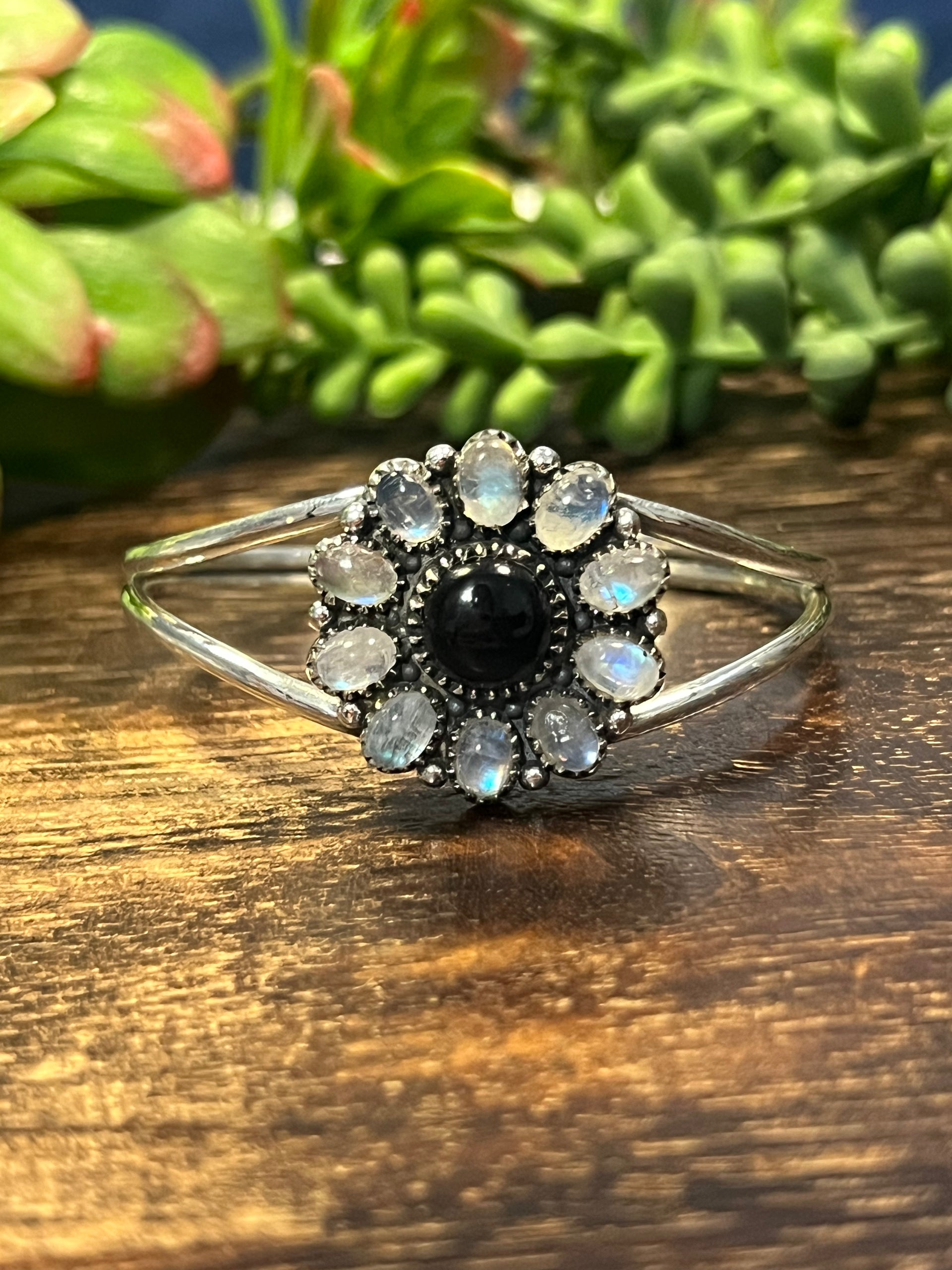 Southwest Made Multi Stone & Sterling Silver Cuff Bracelet