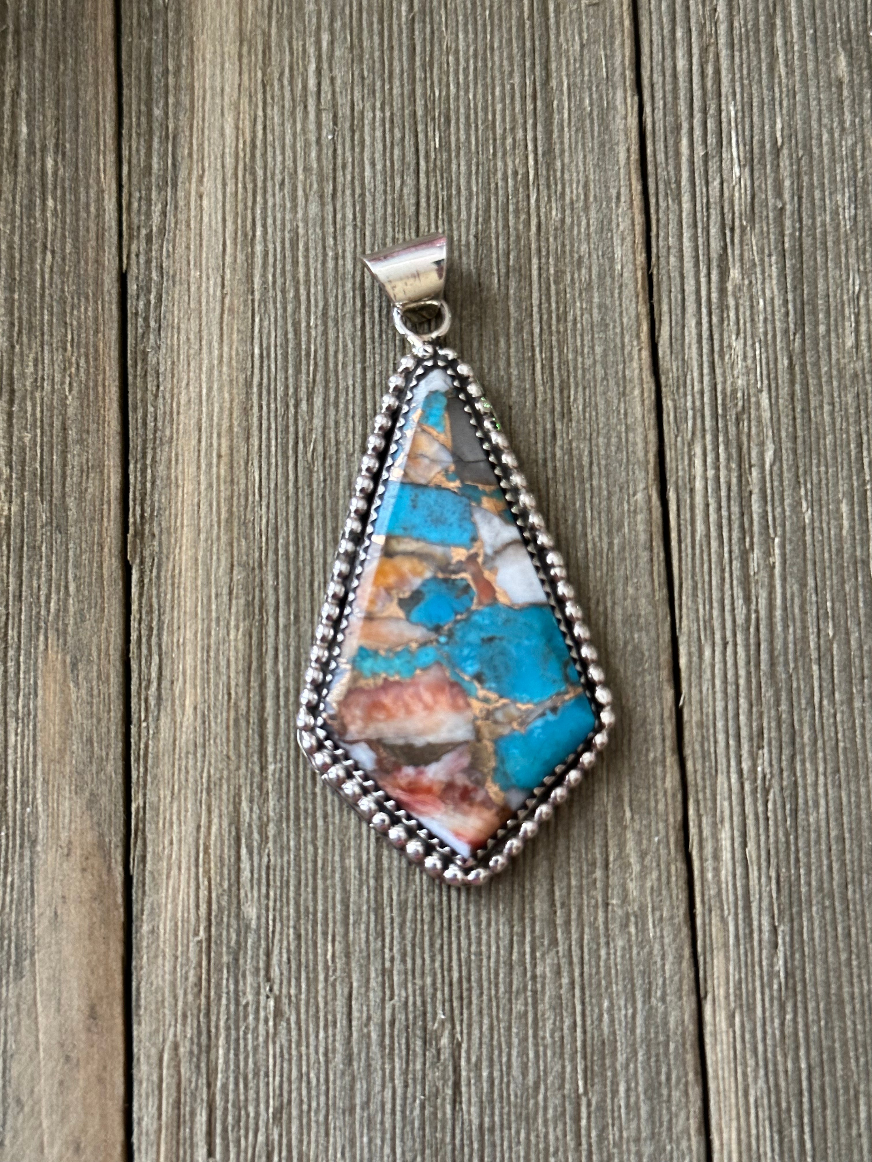 Elouise Kee Mohave Turquoise & Sterling Silver Pendant