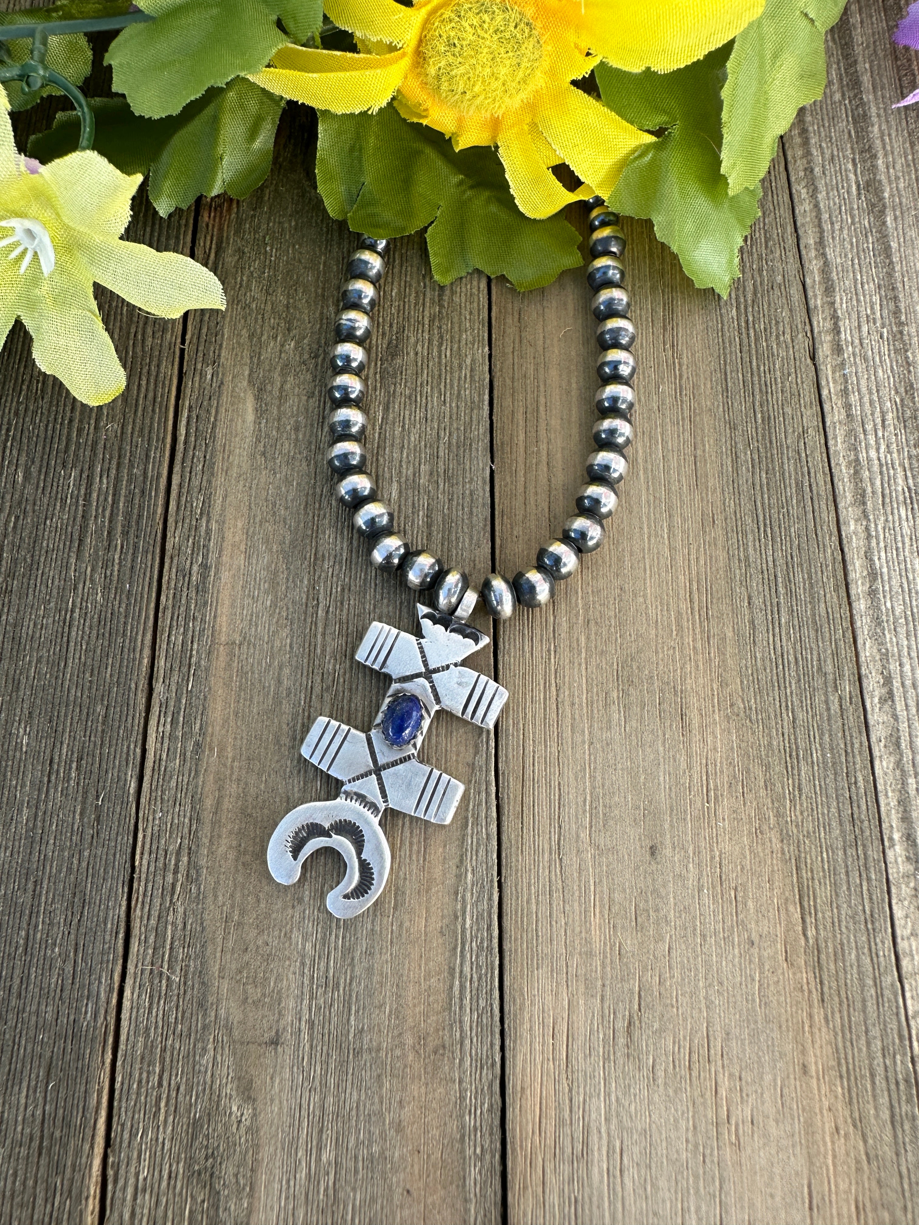 LeRoy James Lapis & Sterling Silver Necklace