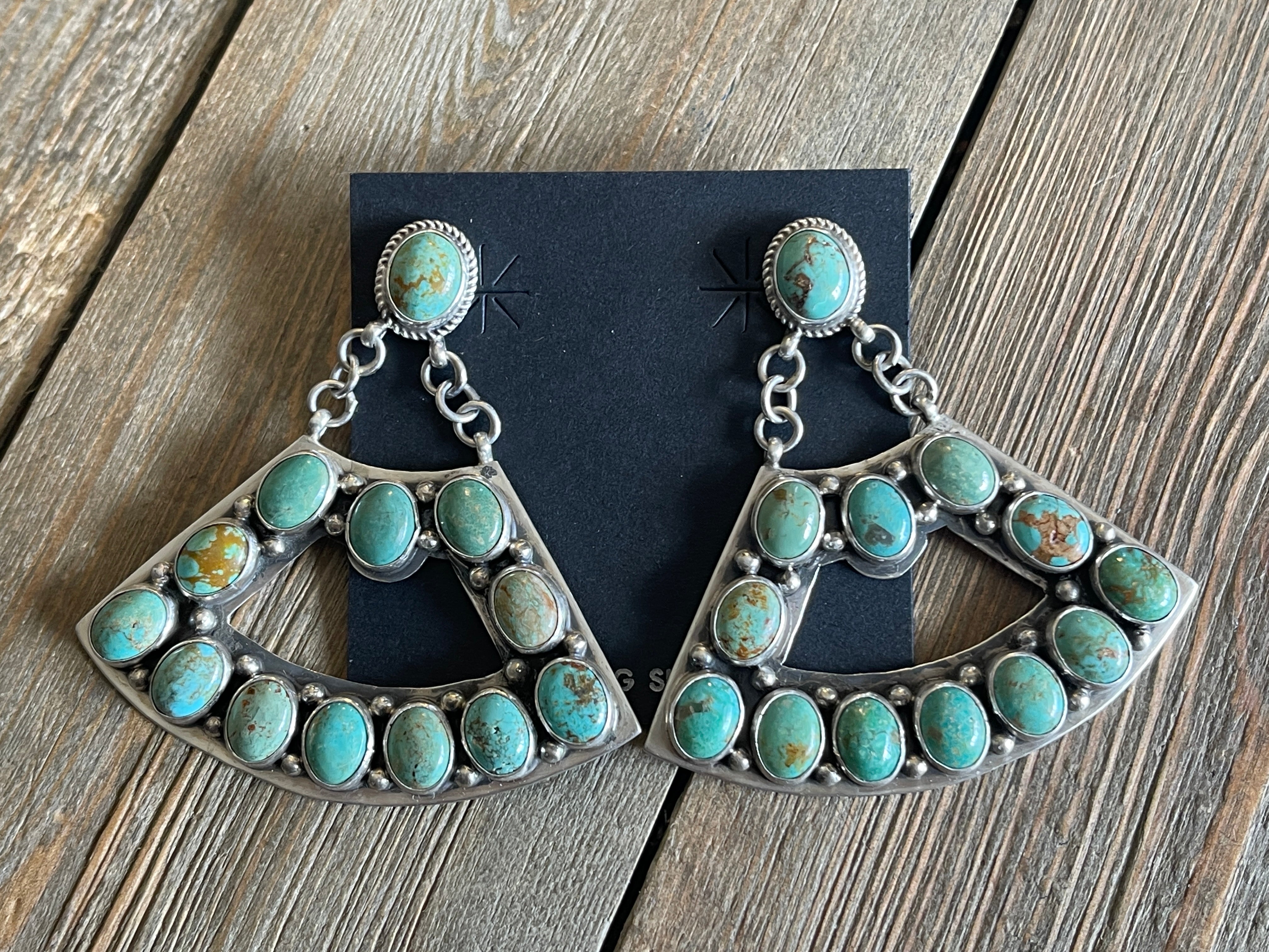 Renelle Perry Kingman Turquoise & Sterling Silver Dangles