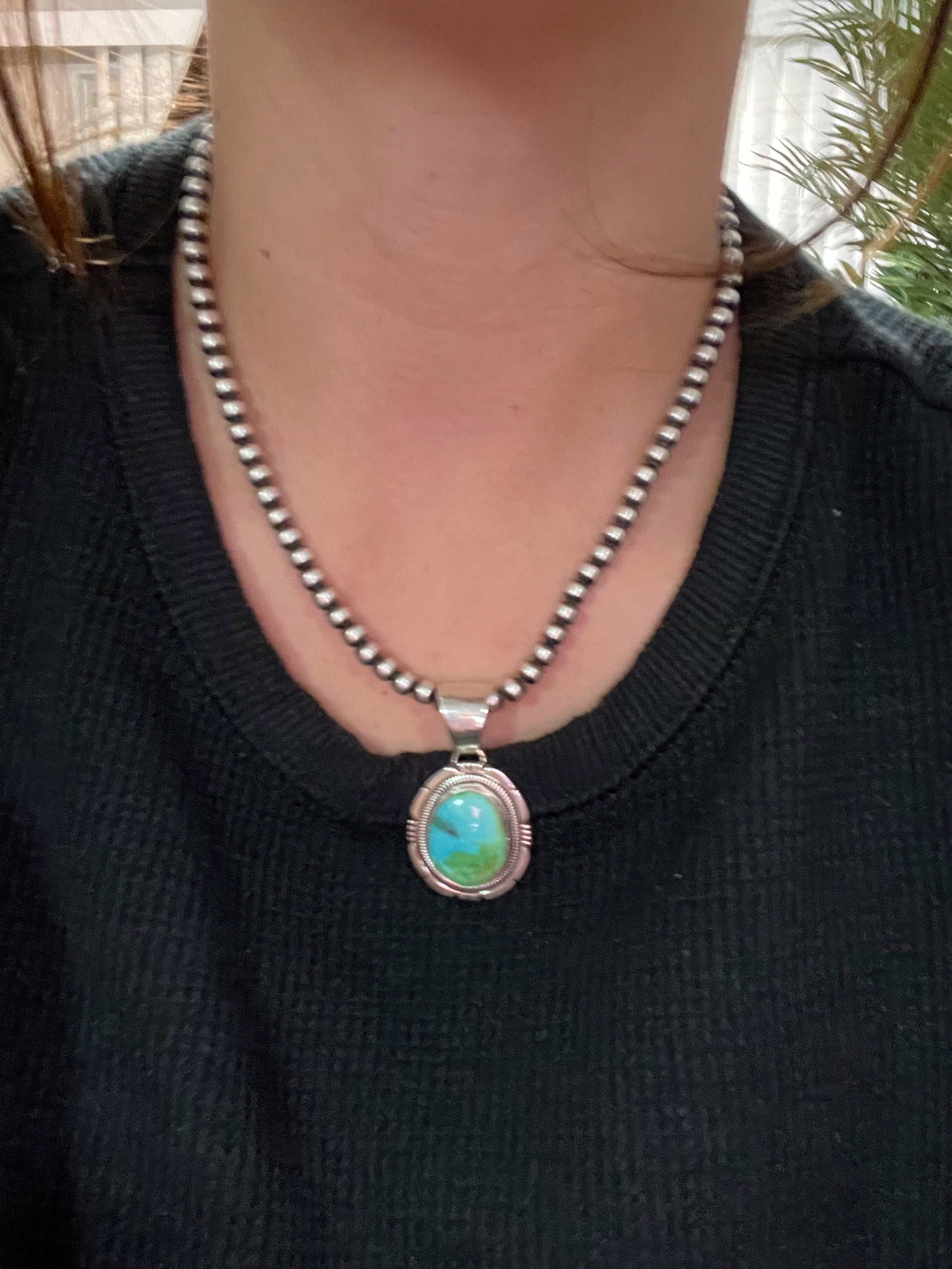 Wydell Billie Sonoran Mountain & Sterling Silver Pendant