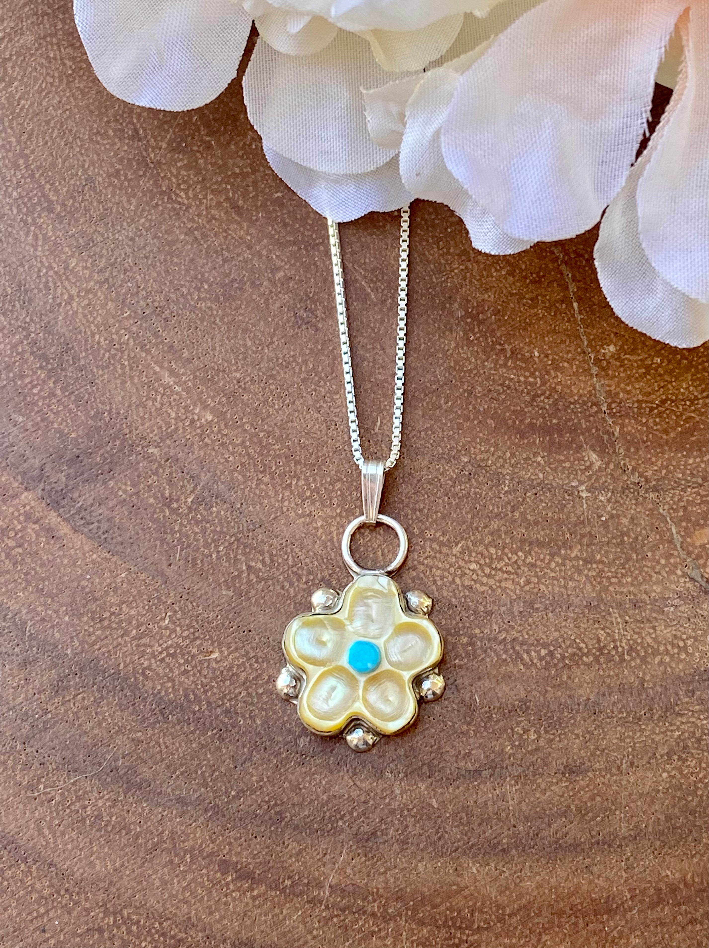 Tamara Pinto Multi Stone & Sterling Silver Flower Pendant