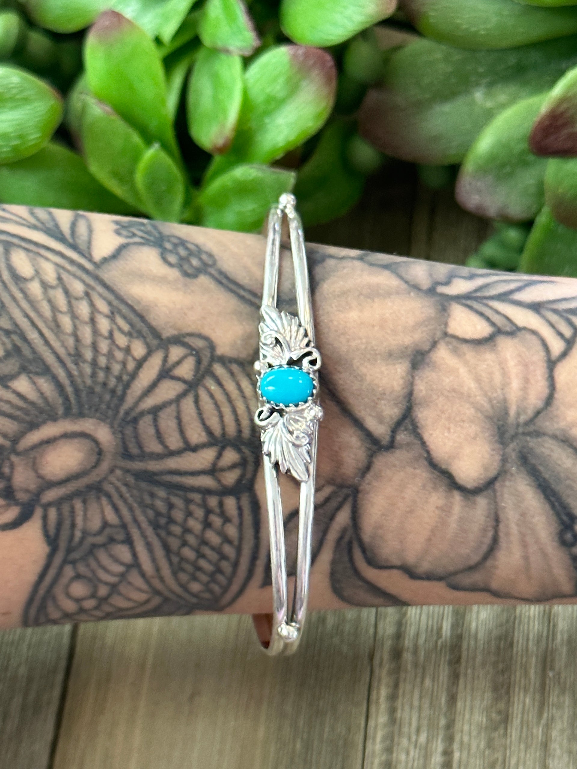 Judy Largo Kingman Turquoise & Sterling Silver Cuff Bracelet