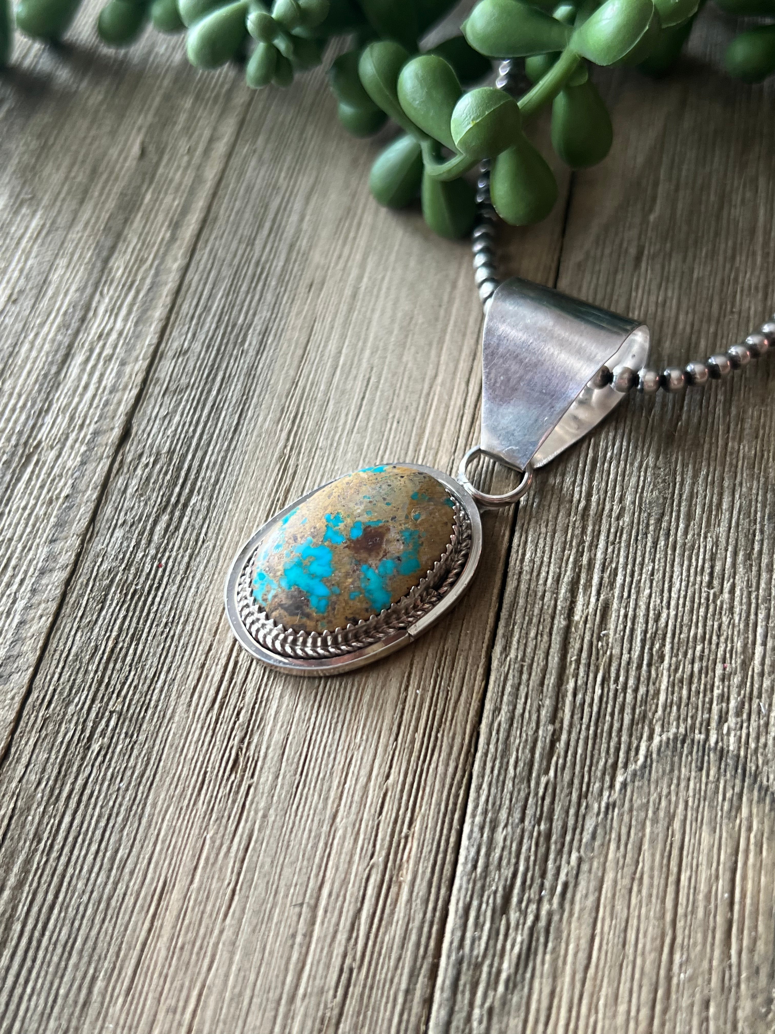 Reda Galvan Persian Turquoise & Sterling Silver Pendant