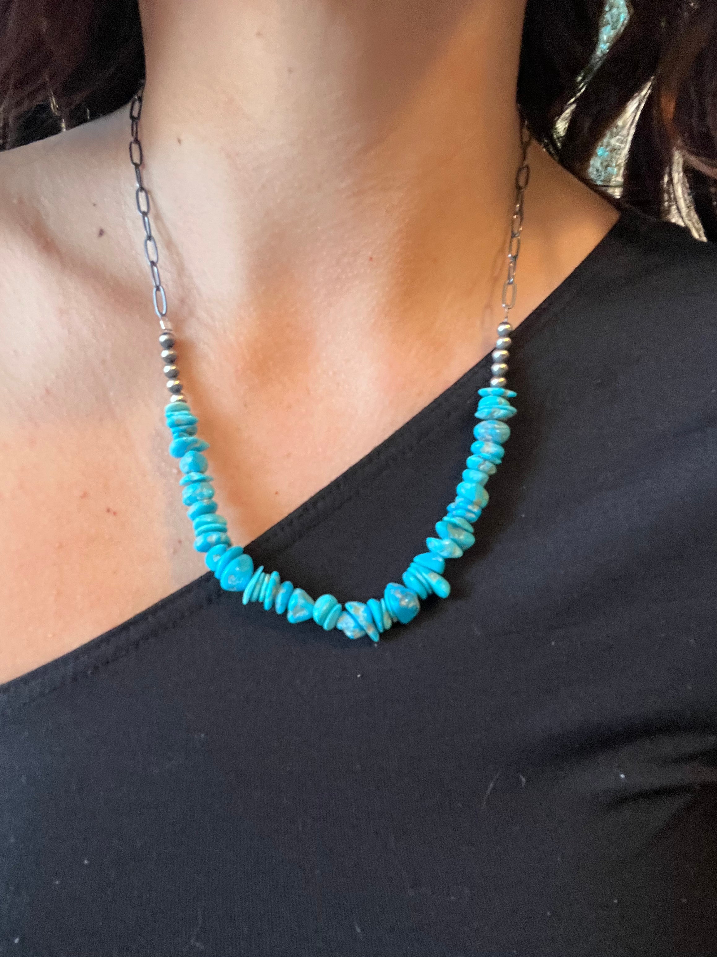 Corrane Smith Kingman Turquoise & Sterling Silver Necklace