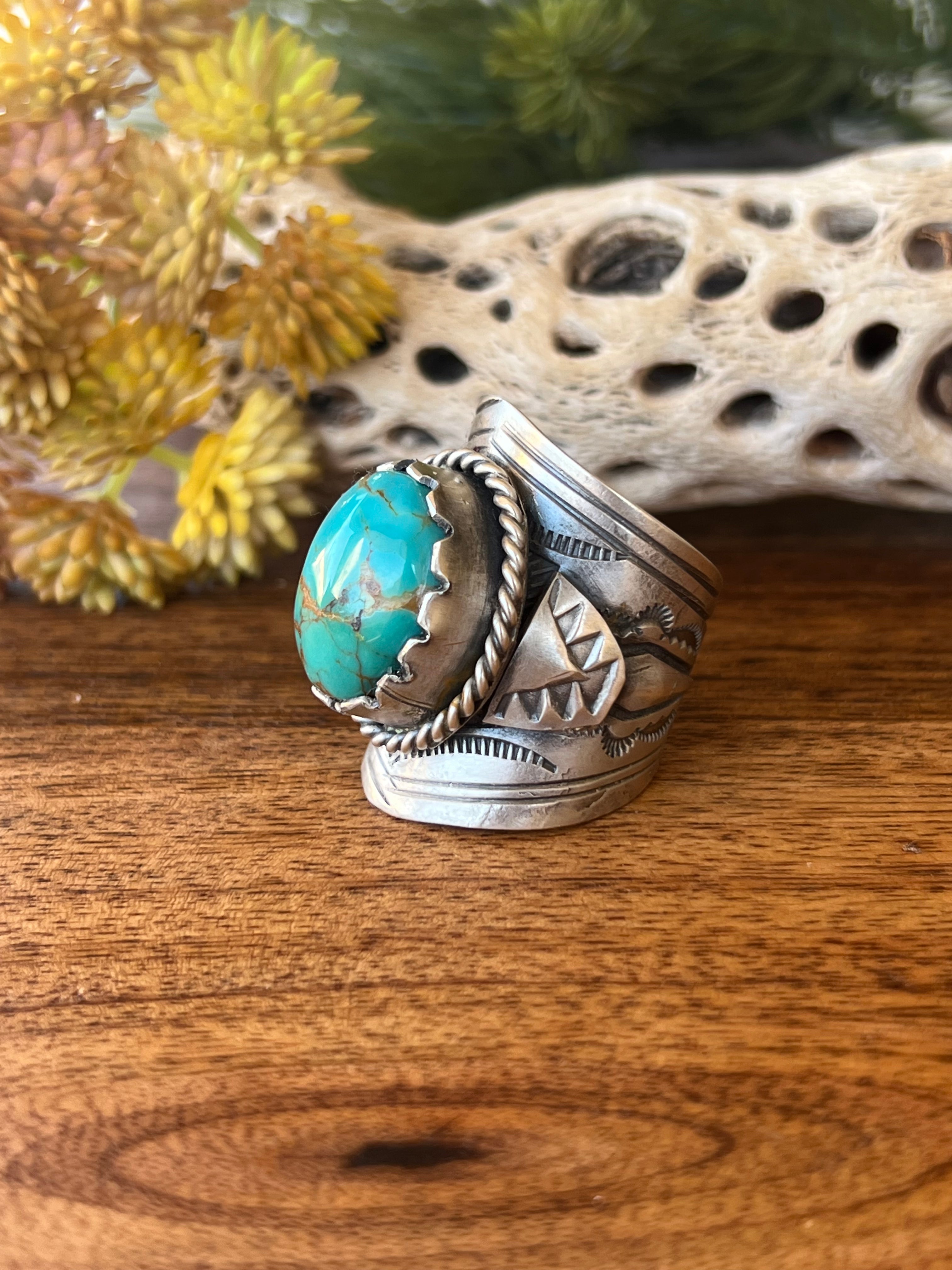 Boyd Ashley Royston Turquoise& Sterling Silver Ring Size 12.5