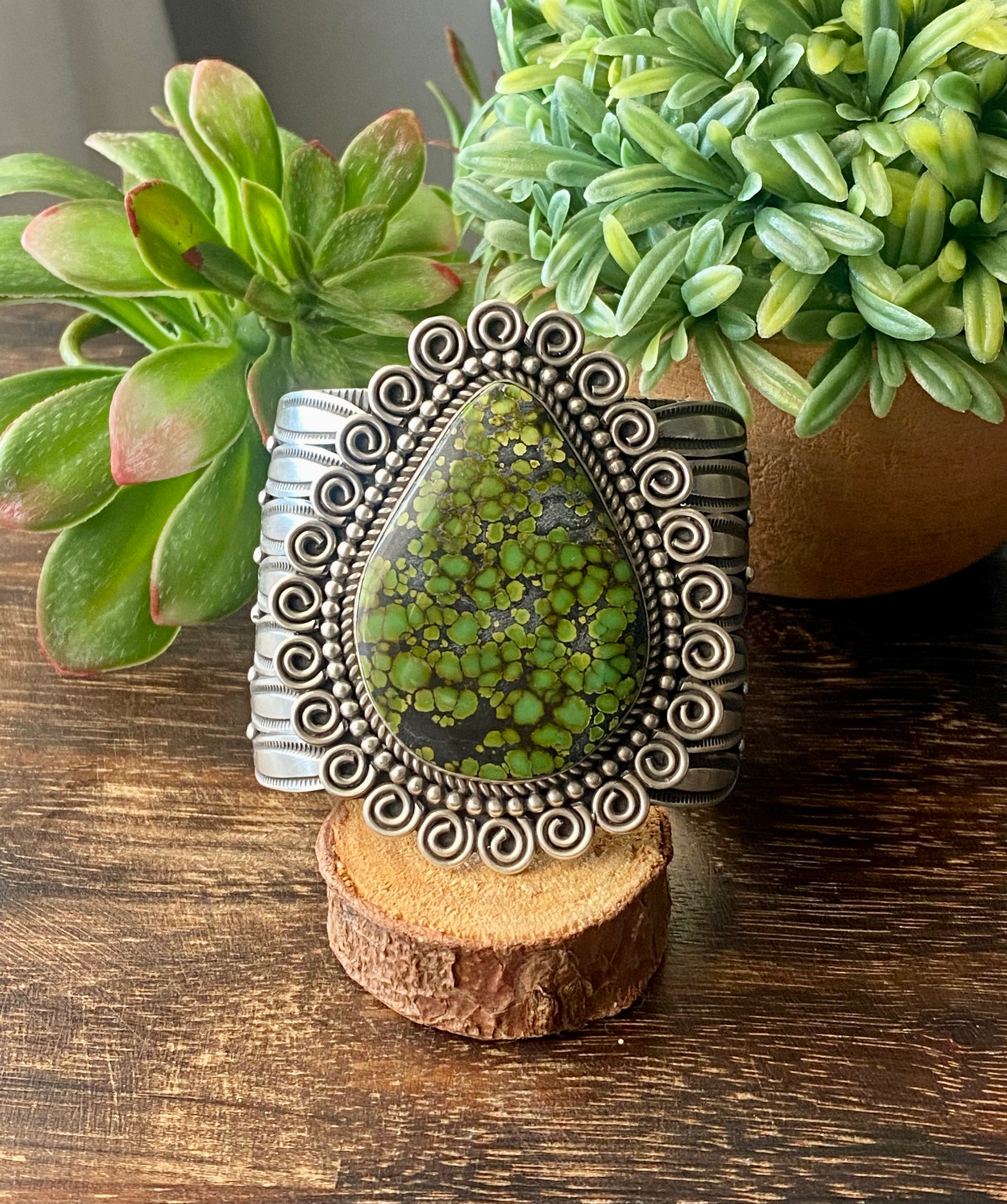 Alex Sanchez Hubei Turquoise & Sterling Silver Cuff Bracelet