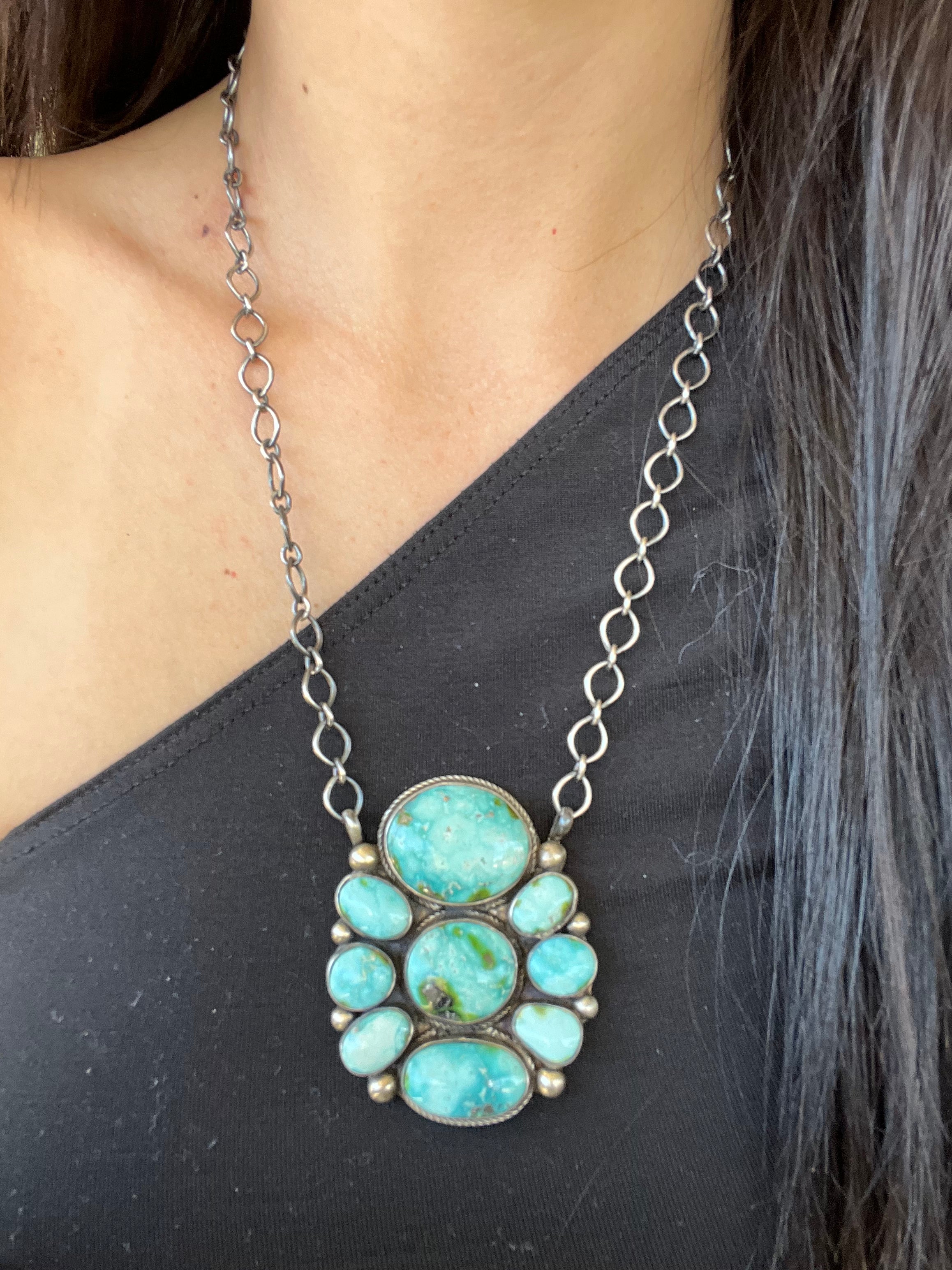 Kathleen Chavez Sonoran Mountain Turquoise & Sterling Silver Necklace