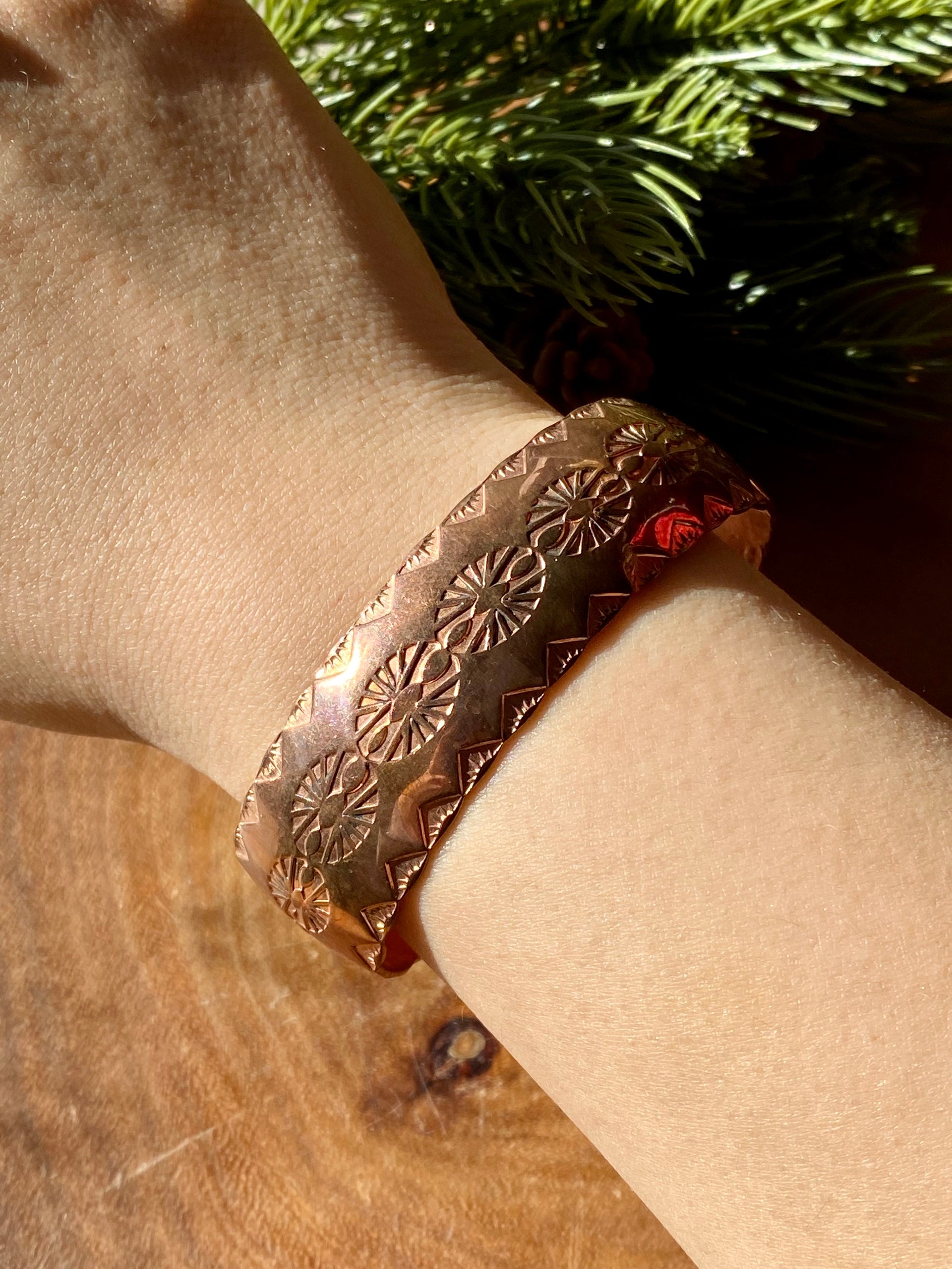 Sam Curtis Copper Hand Stamped Cuff Bracelet