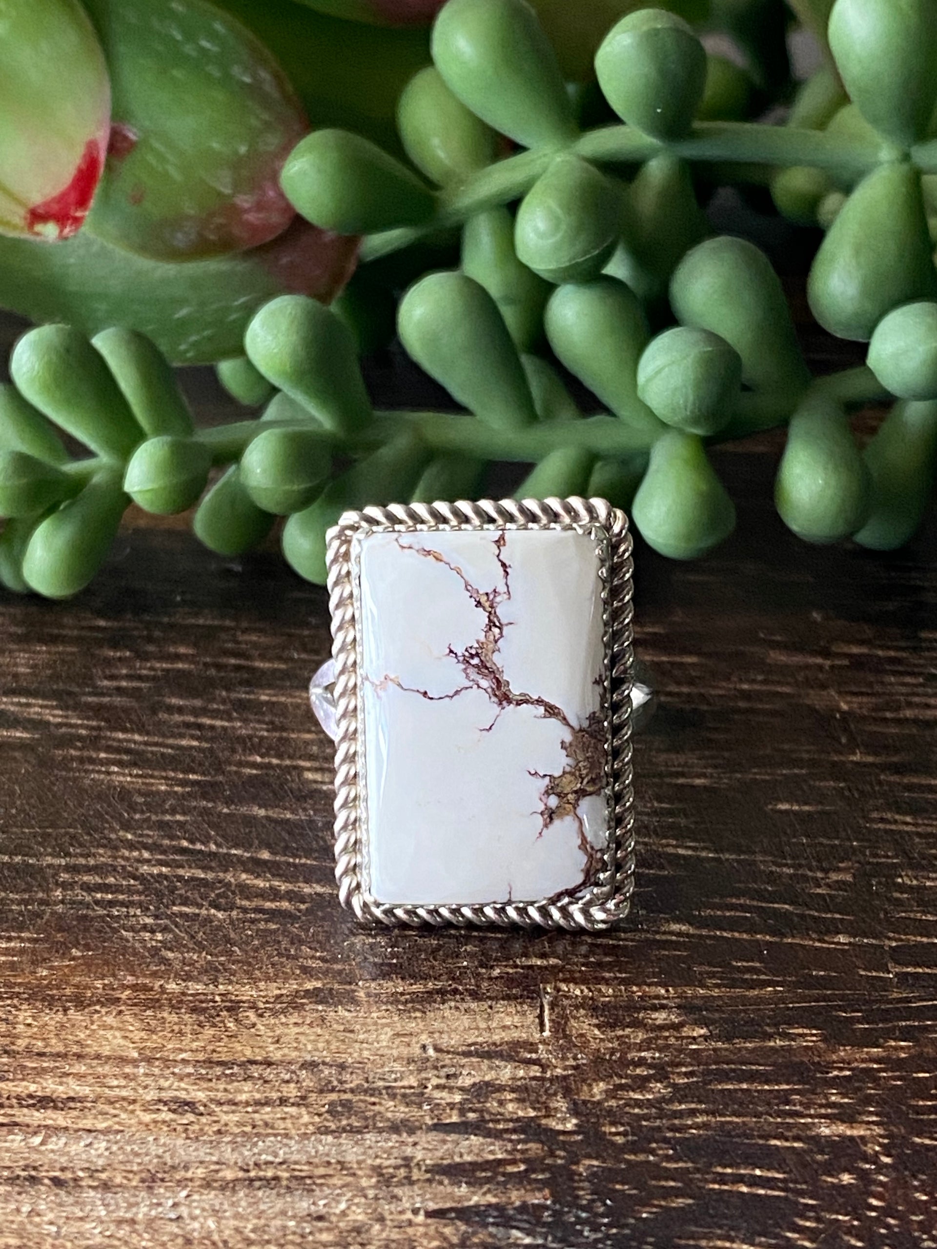Reda Galvan Wild Horse & Sterling Silver Ring Size 9.75