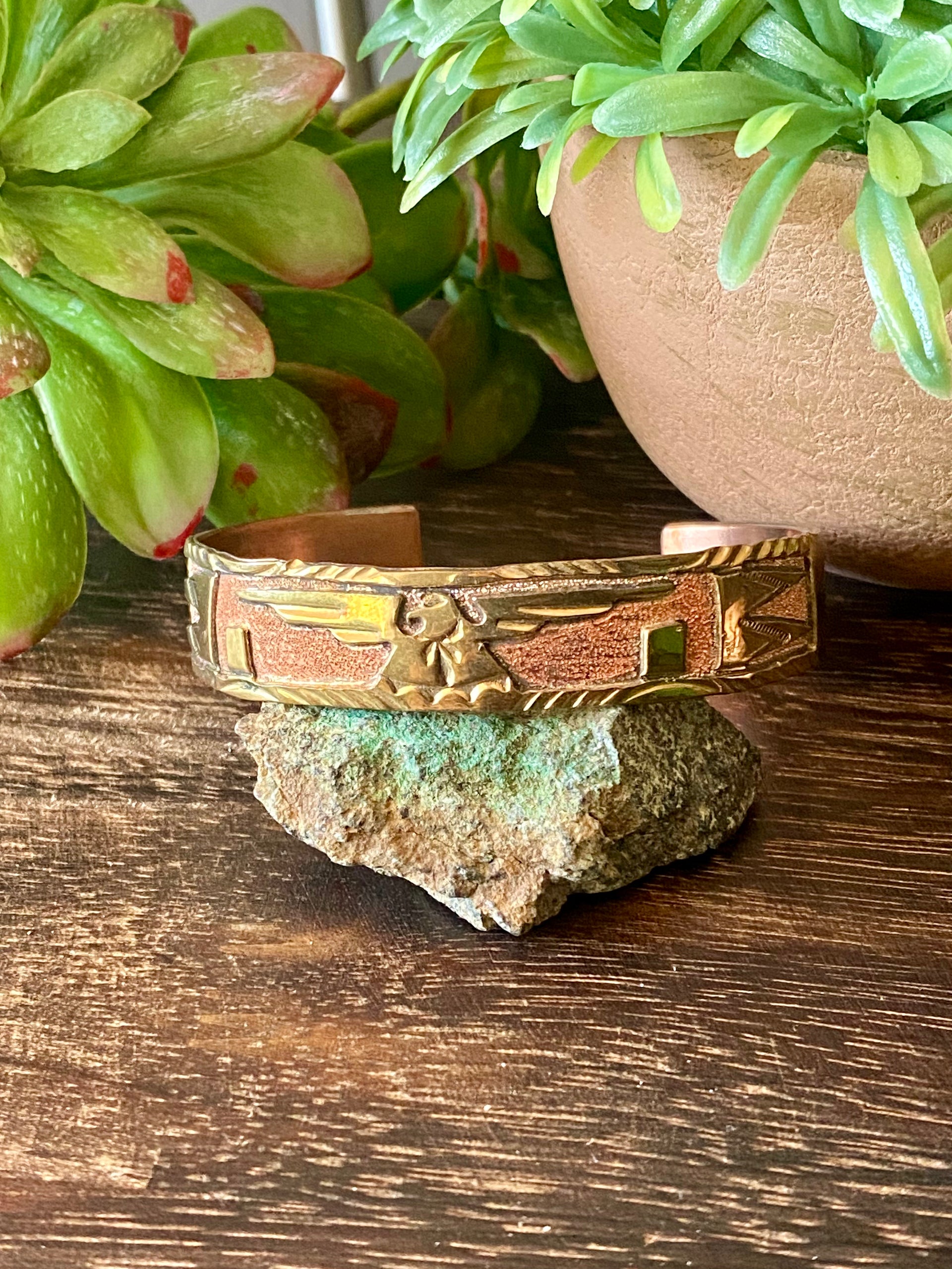 Navajo Made Copper Cuff Bracelet