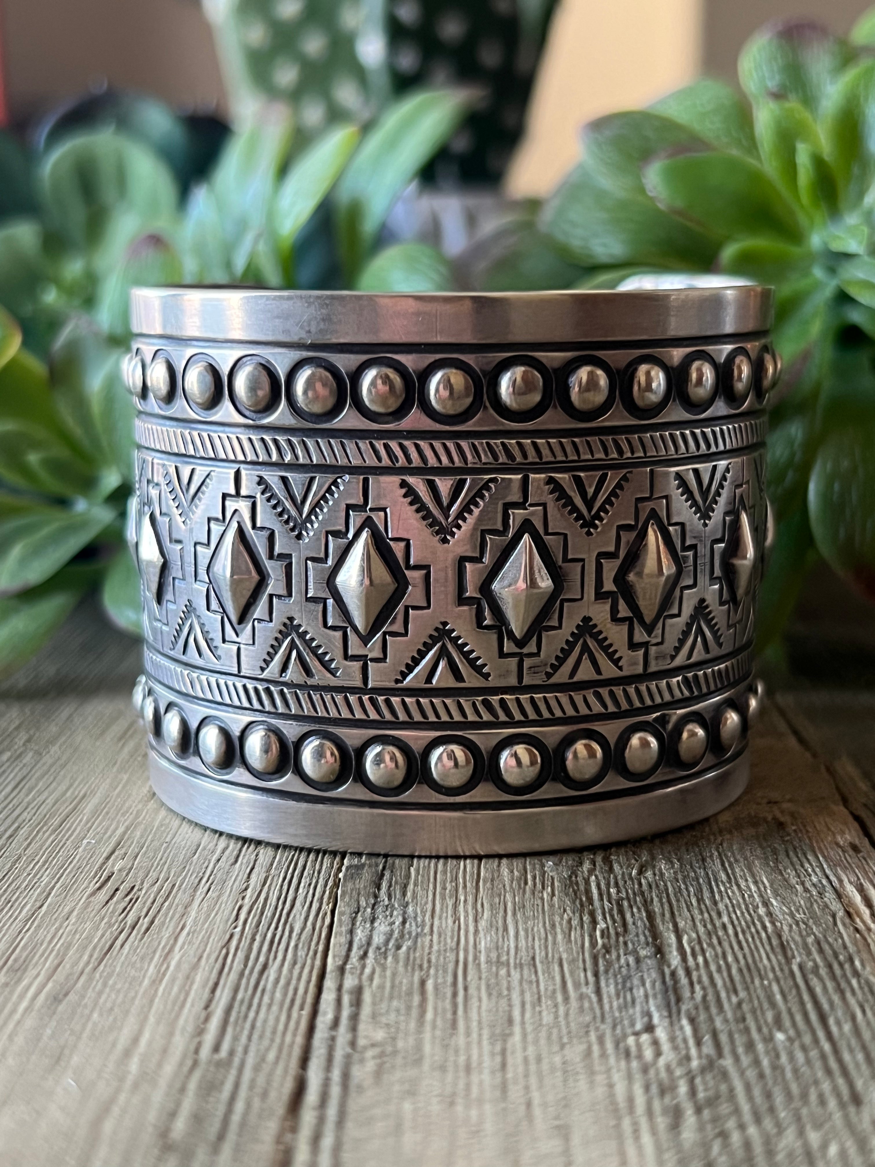 Navajo Made Sterling Silver Cuff Bracelet