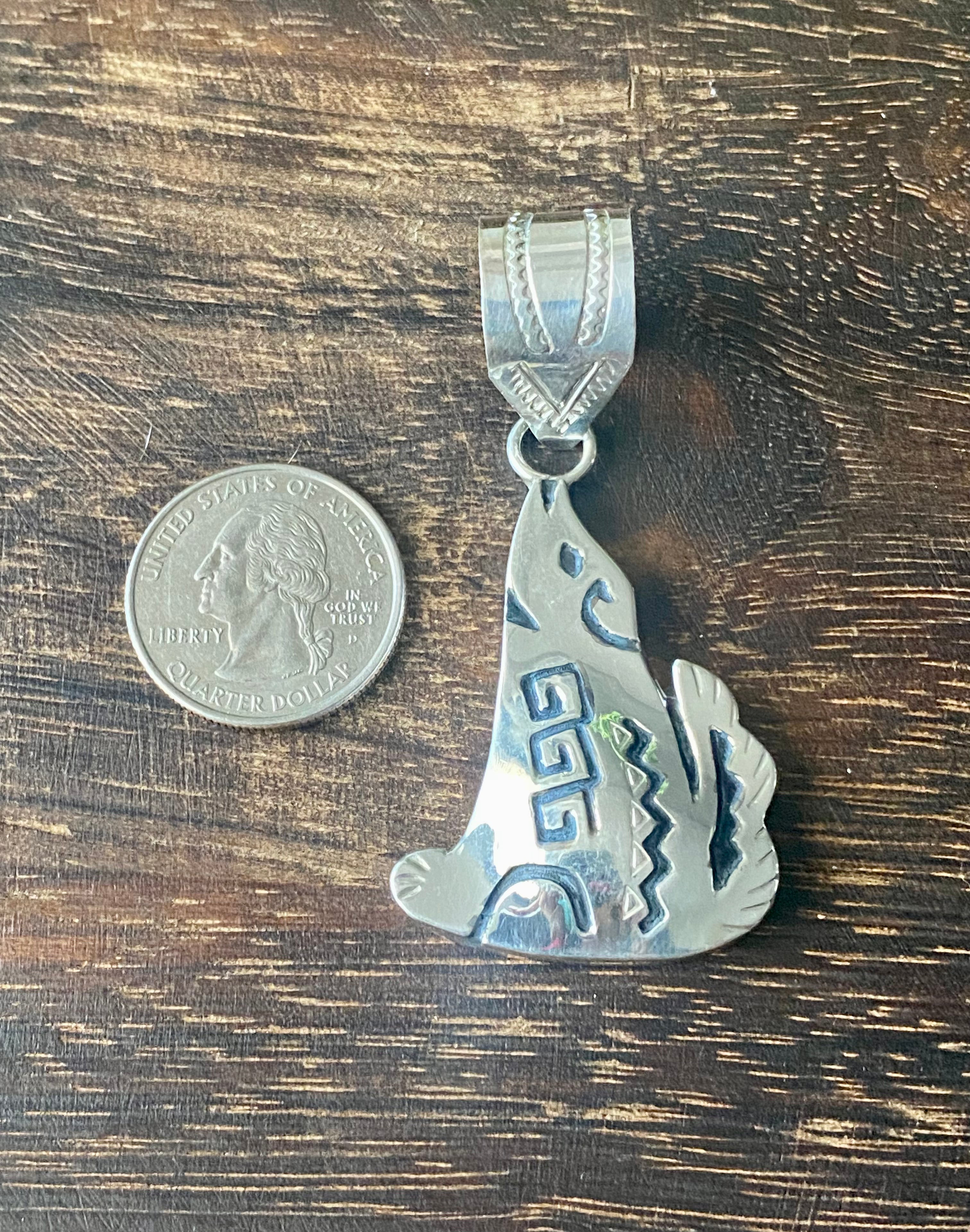 Alonzo Mariano Sterling Silver Cayote Pendant