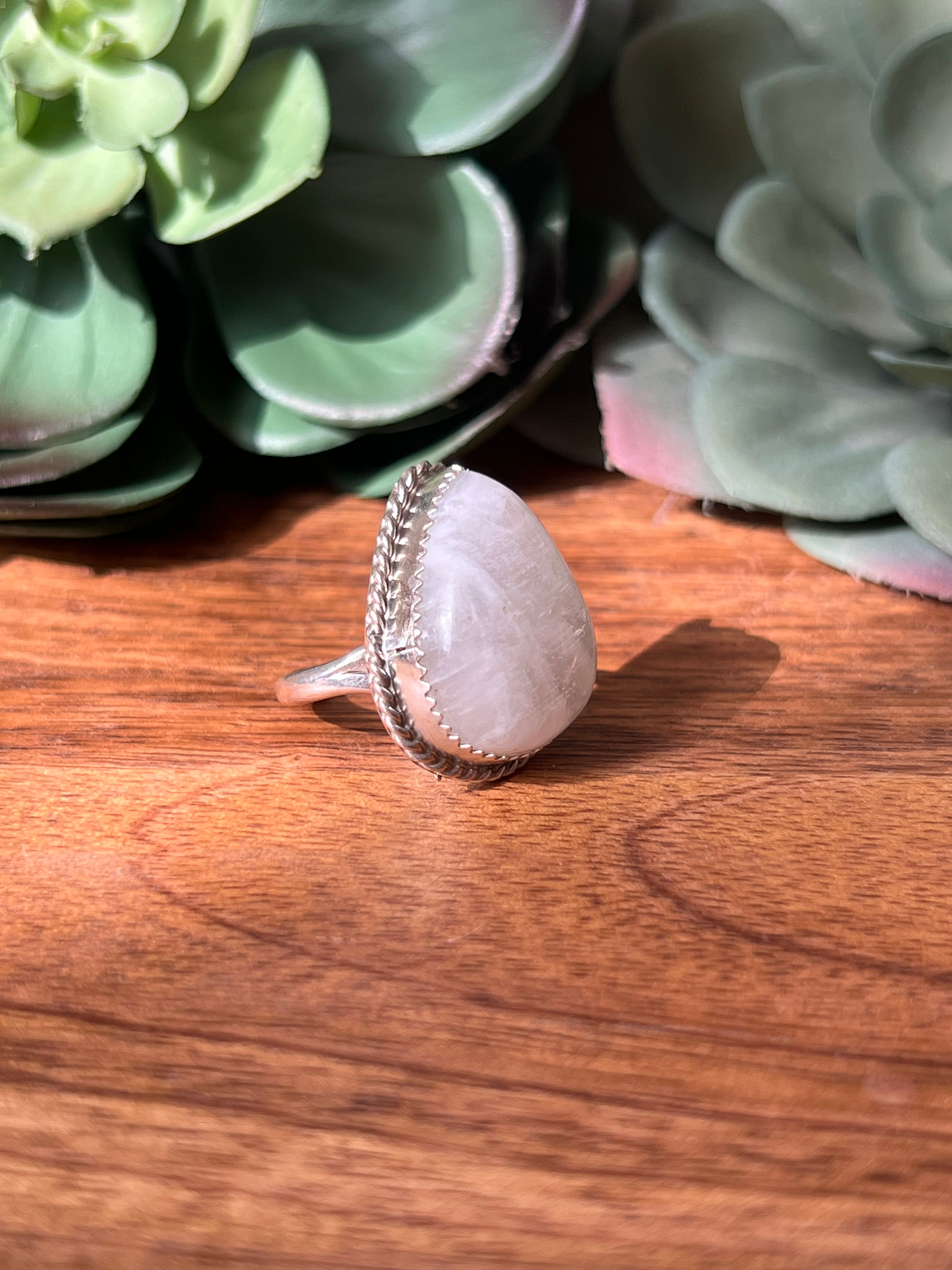 Reda Galvan Moon Stone & Sterling Silver Ring Size 6