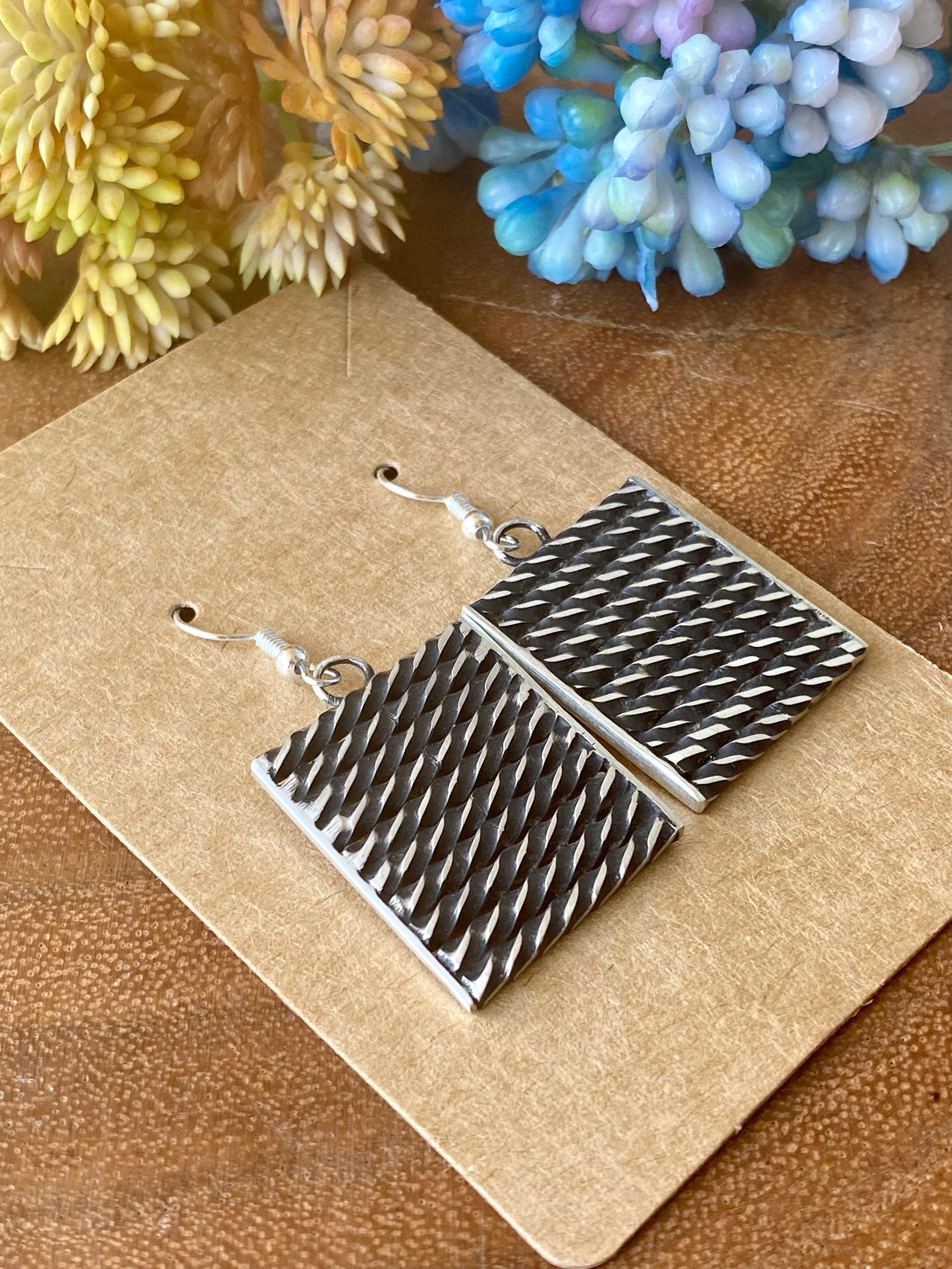 Leander Tahe Sterling Silver Dangle Earrings