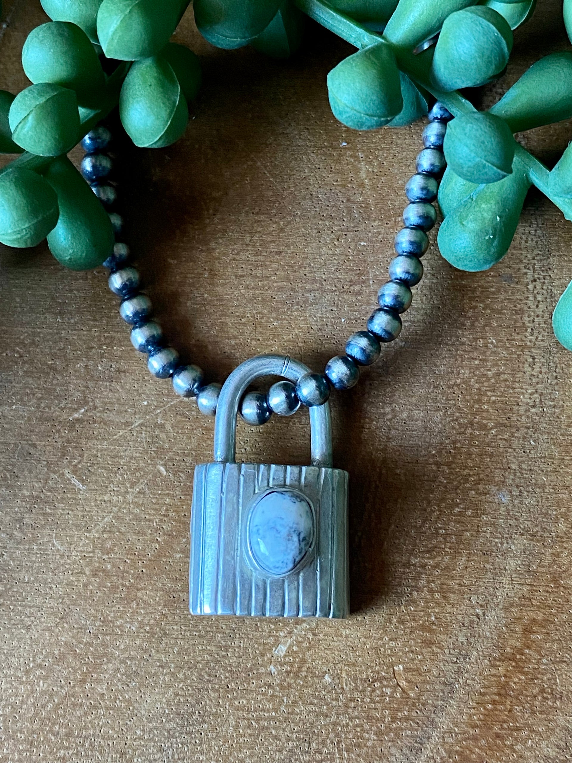 Emer Thompson White Buffalo & Sterling Silver Locket Pendant