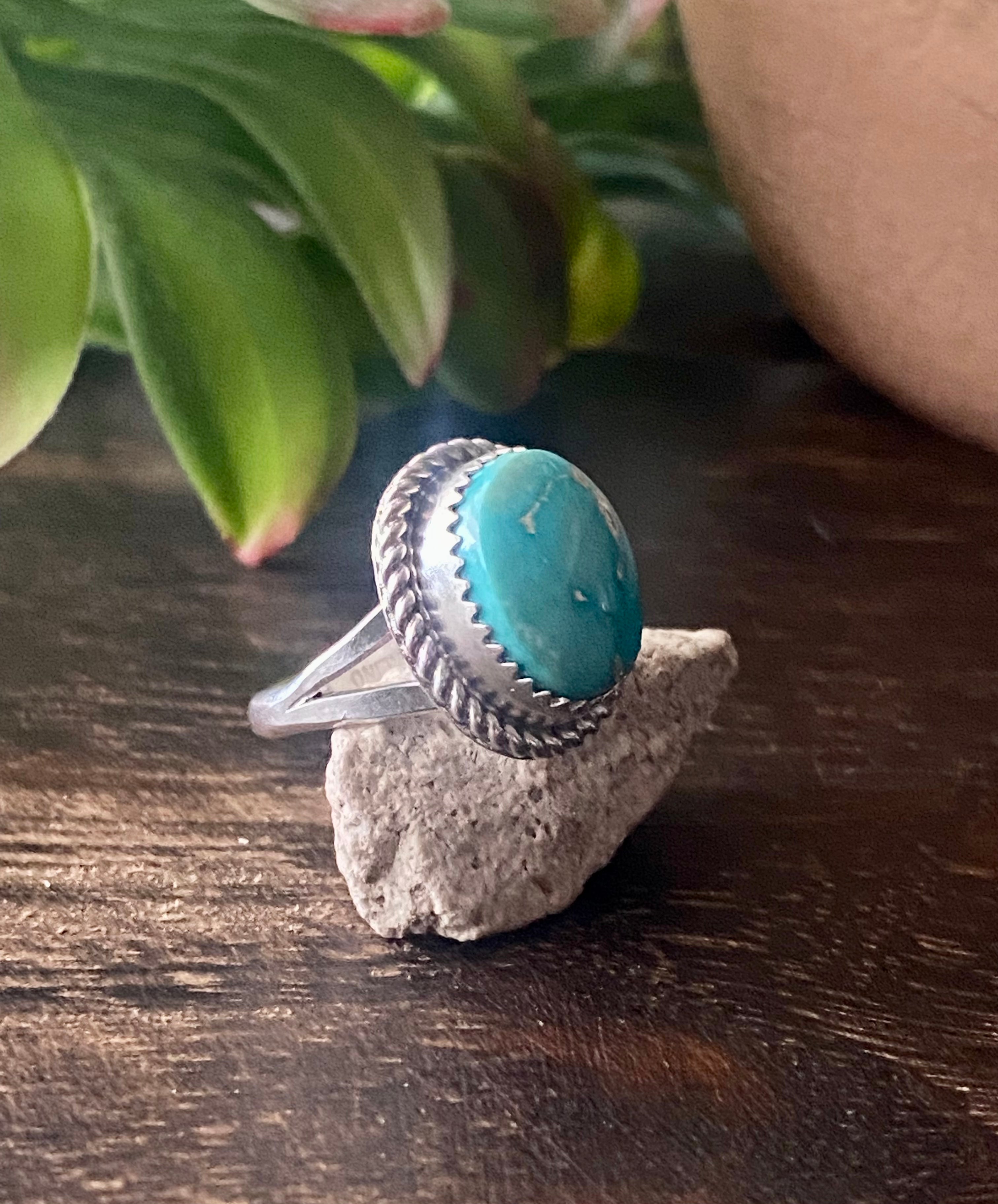 Reda Galvan South Hill Turquoise & Sterling Silver Ring Size 6