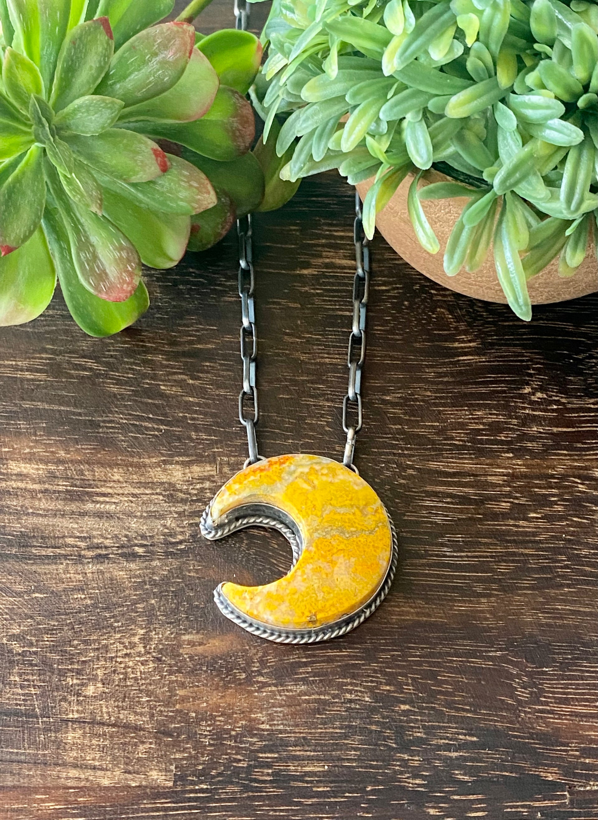 Boyd Ashley Bb Agate & Sterling Silver Moon Necklace