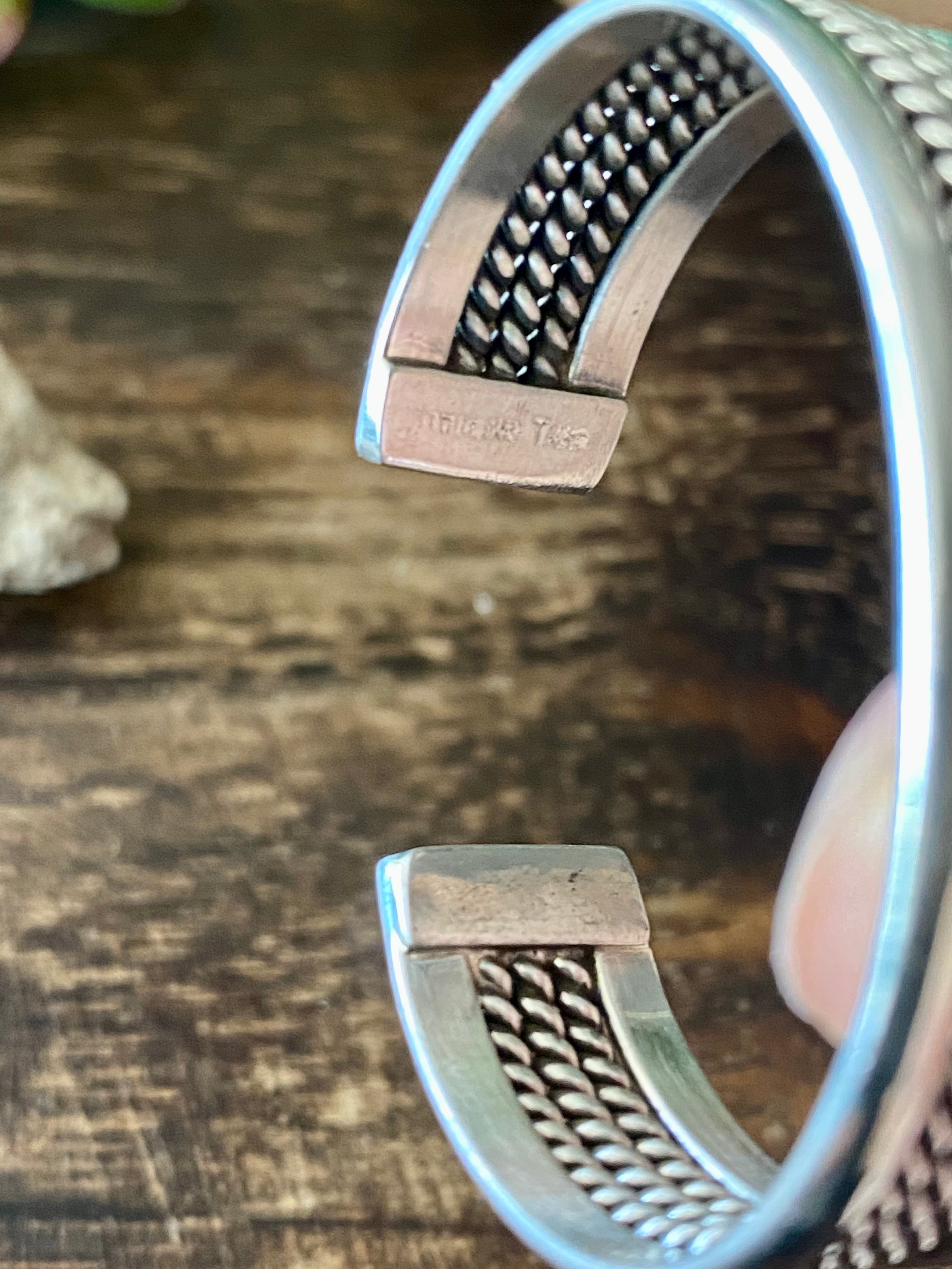 Navajo Made Sterling Silver Baby Cuff Bracelet