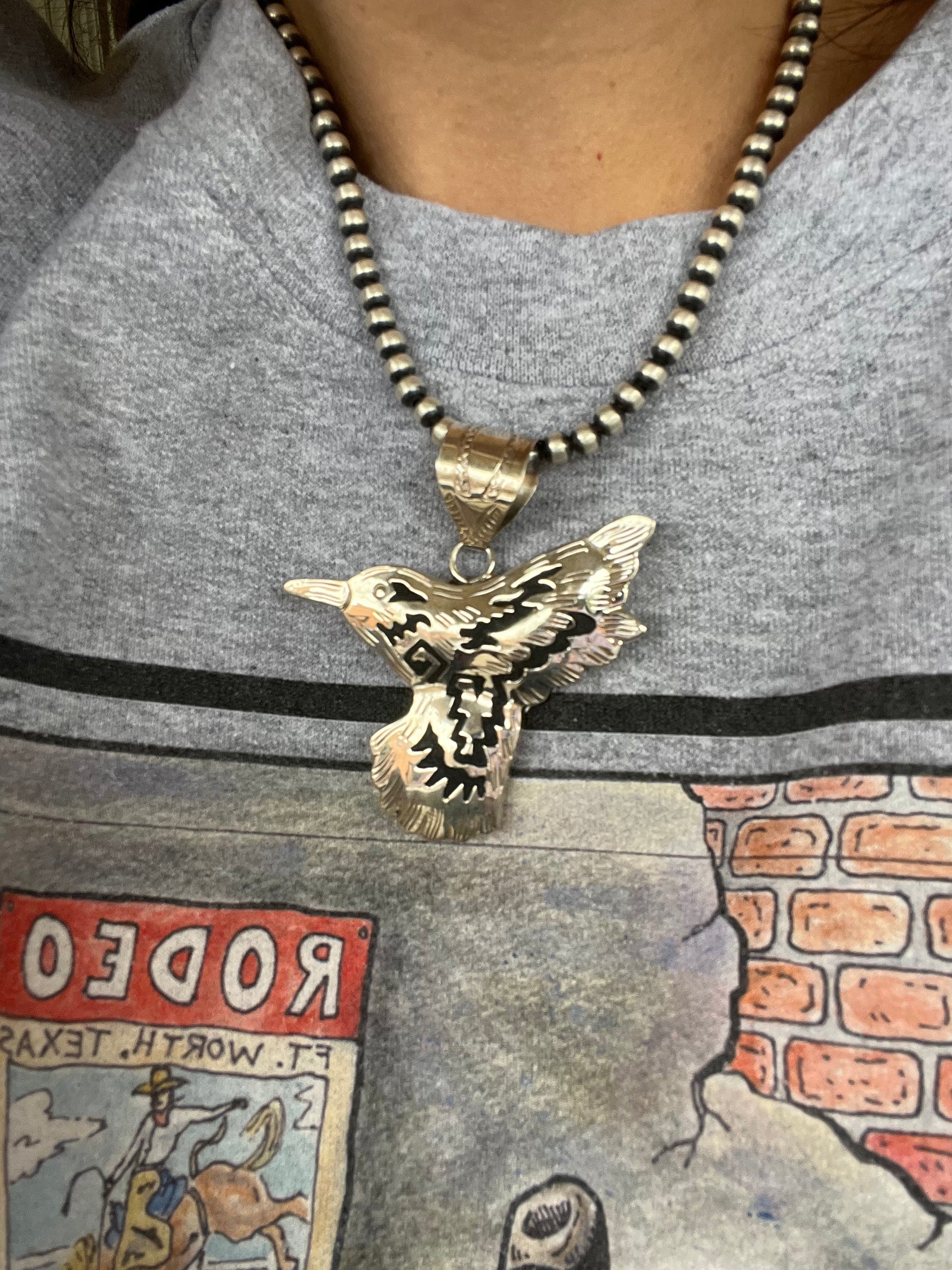 Alonzo Mariano Sterling Silver Bird Pendant