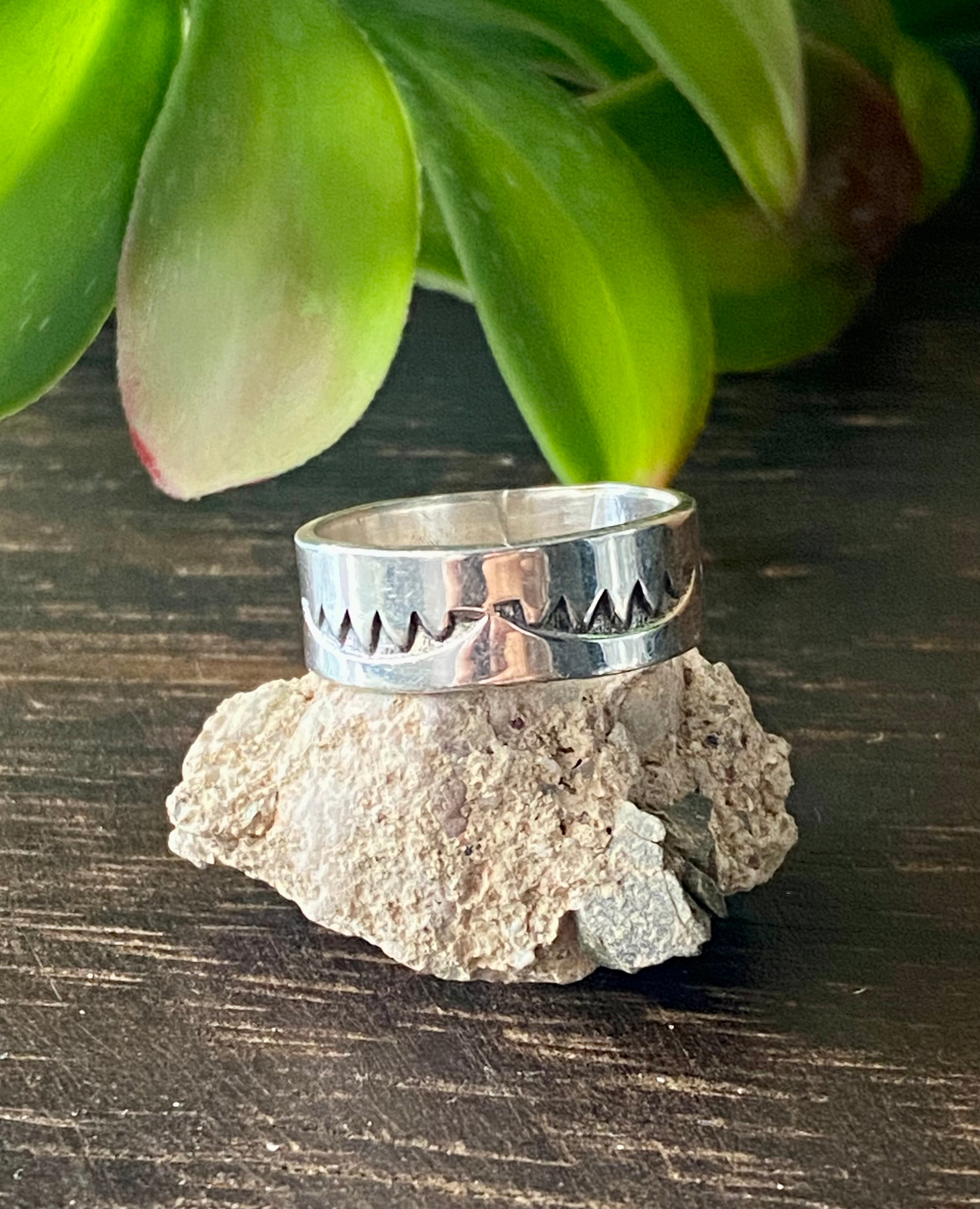 Navajo Made Sterling Silver Band Ring Size 5.25