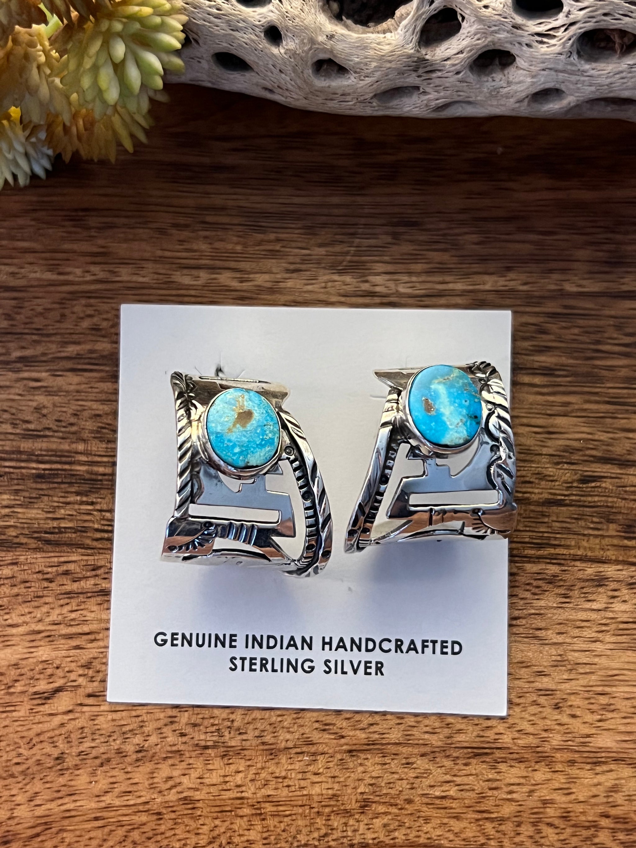 Vintage sterling silver Navajo turquoise p Armstrong offers earring