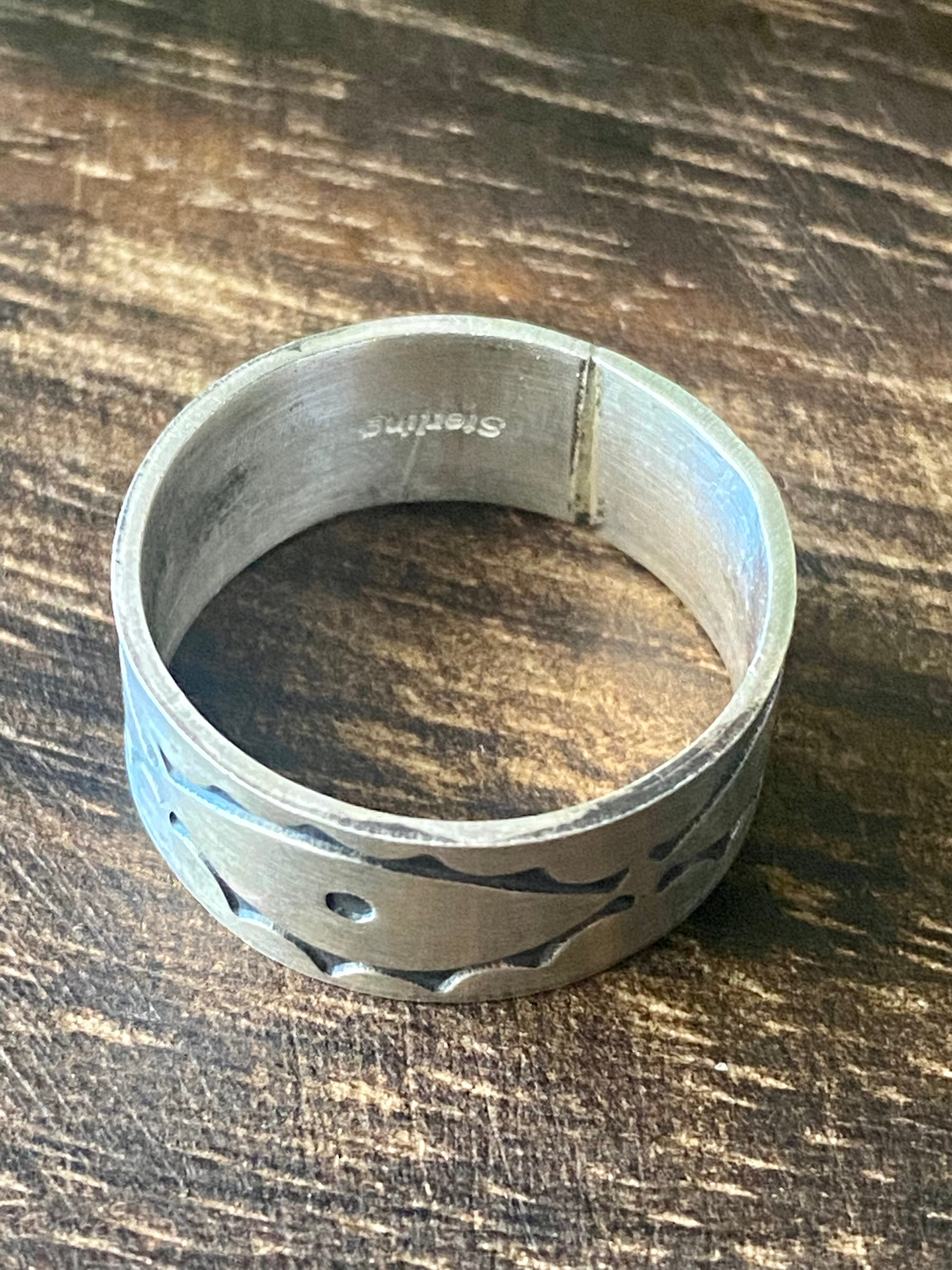 Navajo Made Sterling Silver Band Ring Size 10.25