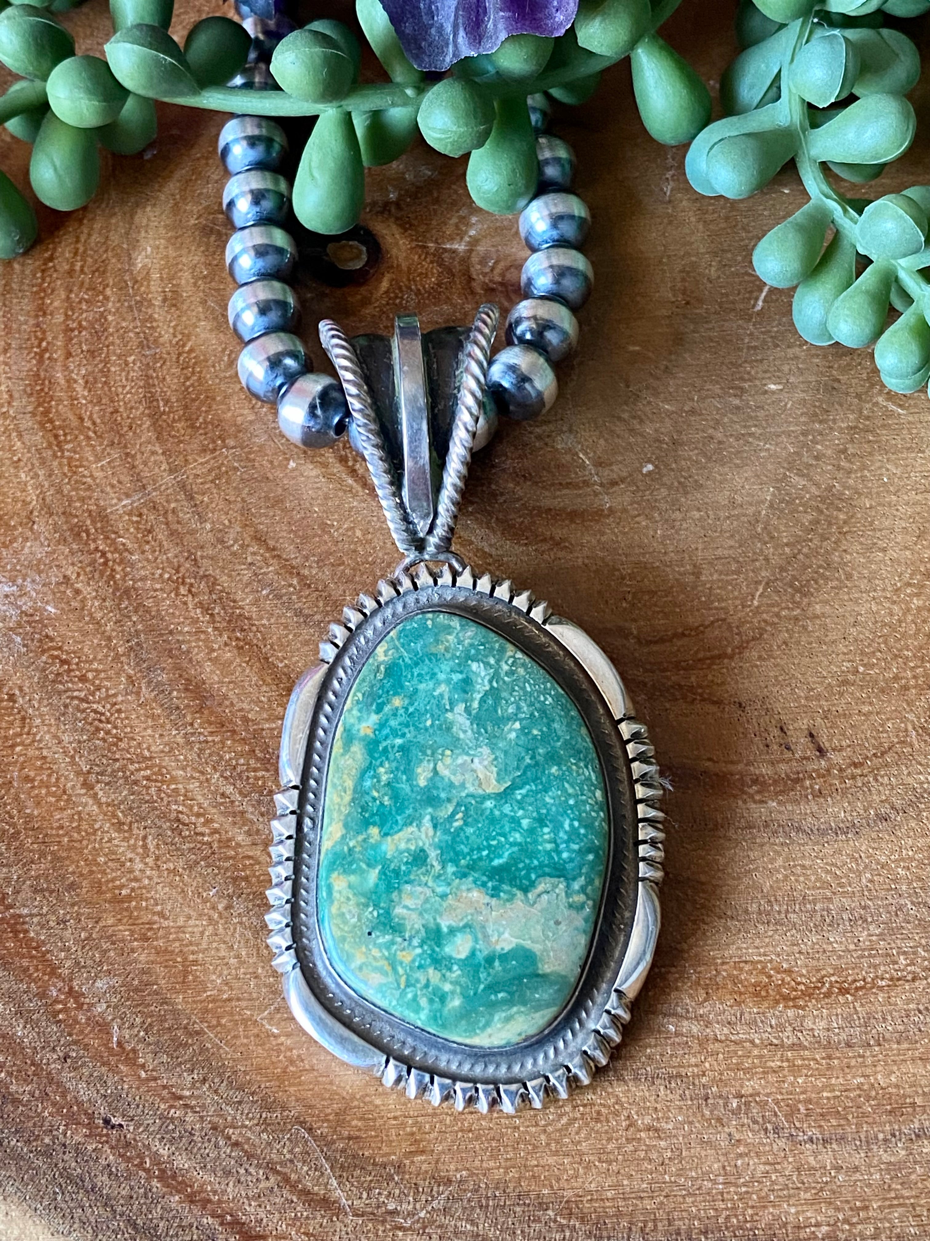Rick Martinez Turquoise & Sterling Silver Pendant