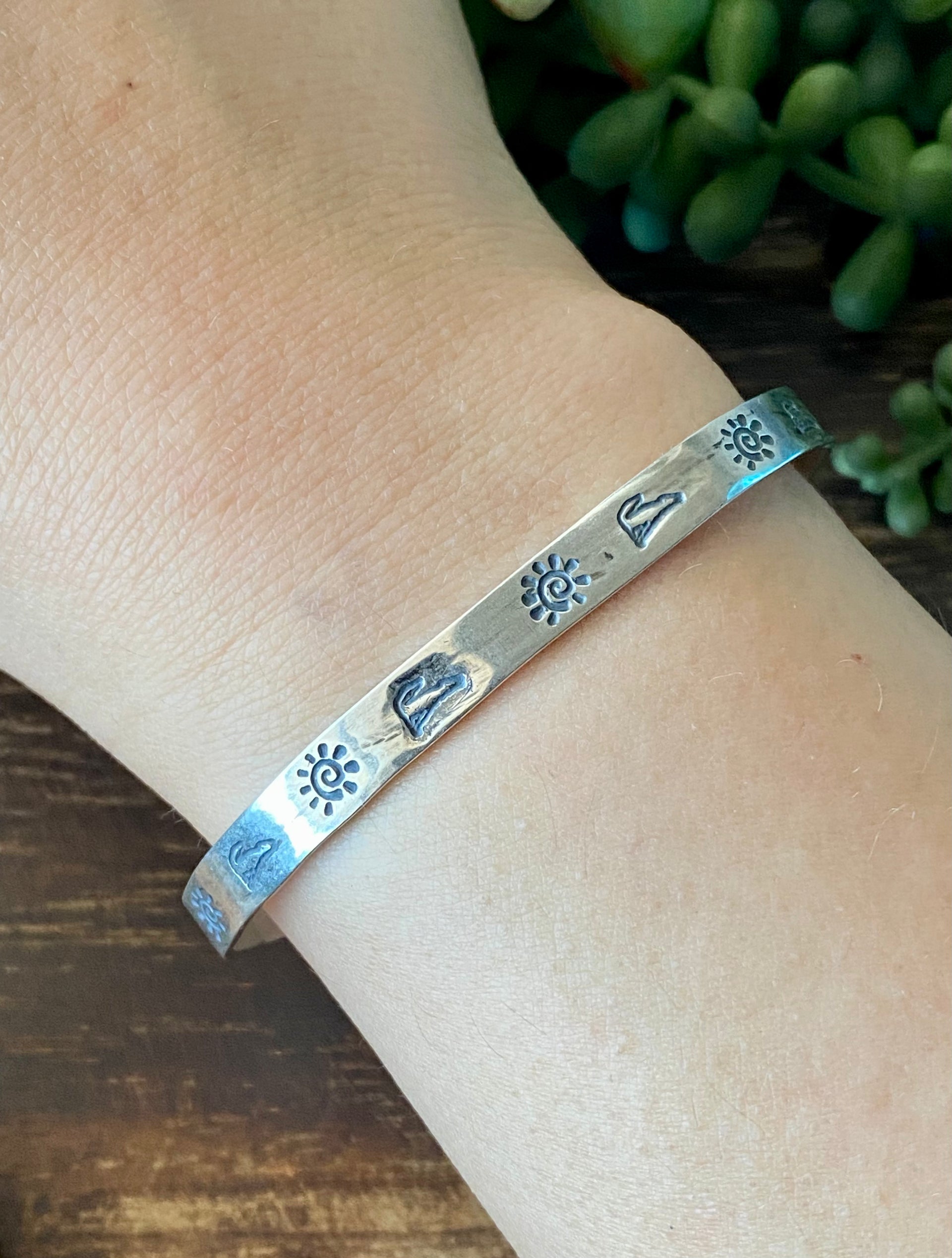 Navajo Made Sterling Silver Stacking Cuff Bracelet