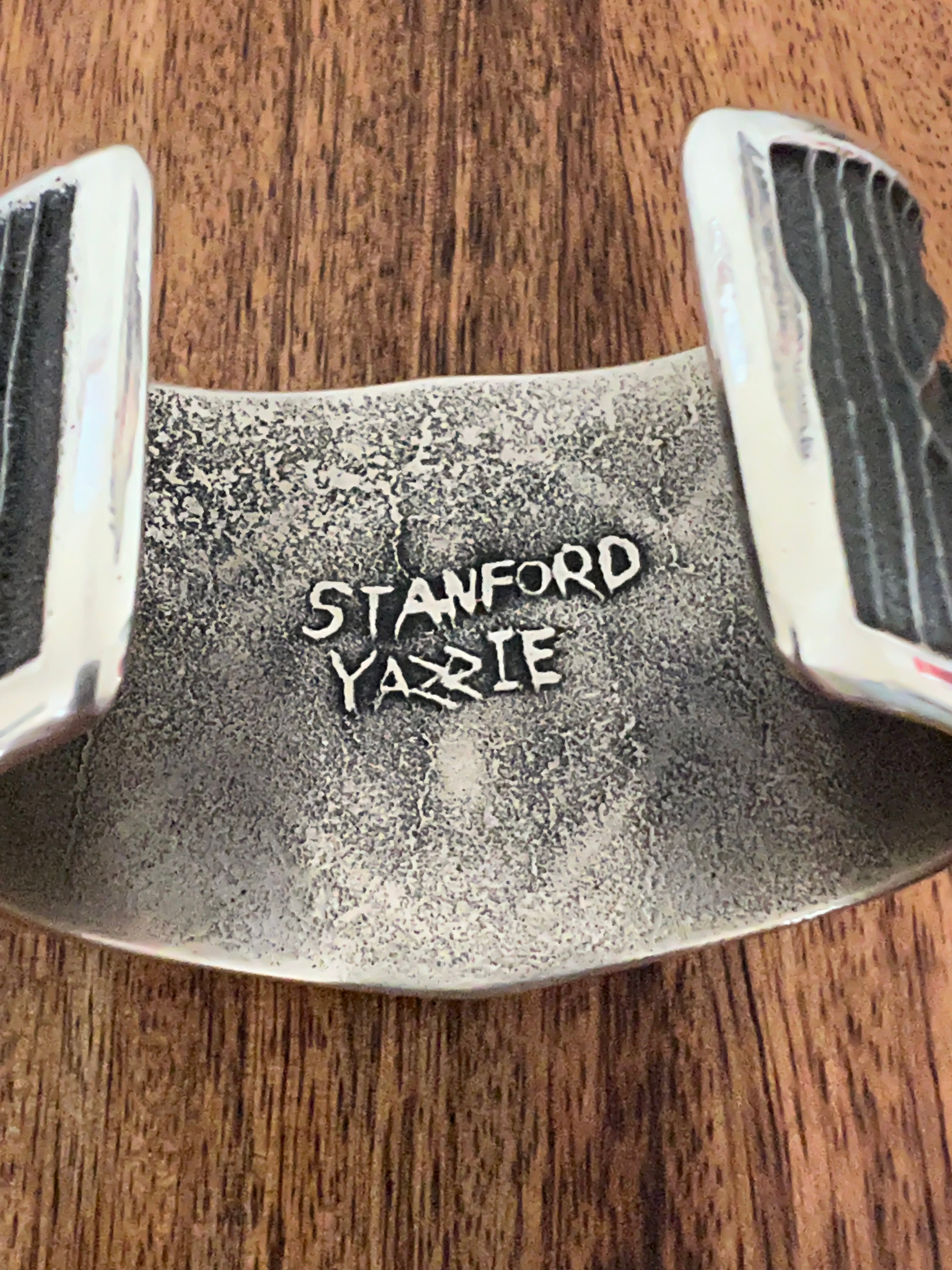 Stanford Yazzie Sterling Silver Cross Cuff Bracelet