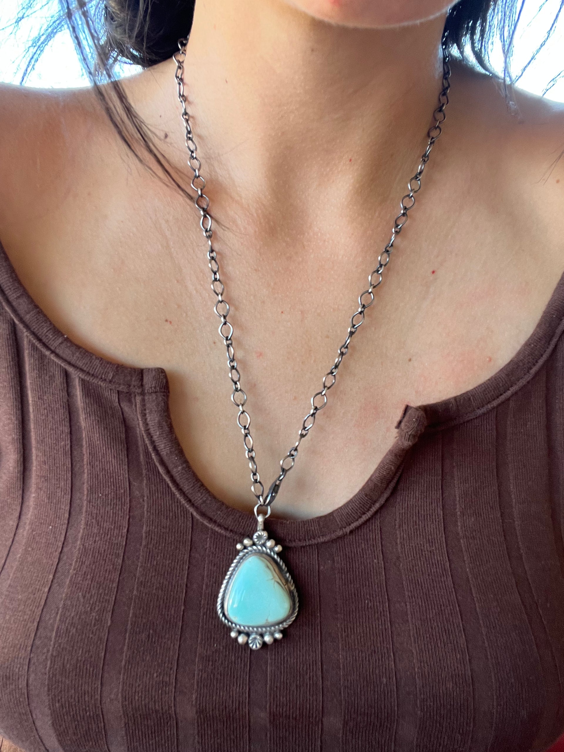 Shelia Becenti Royston Turquoise & Sterling Silver Necklace