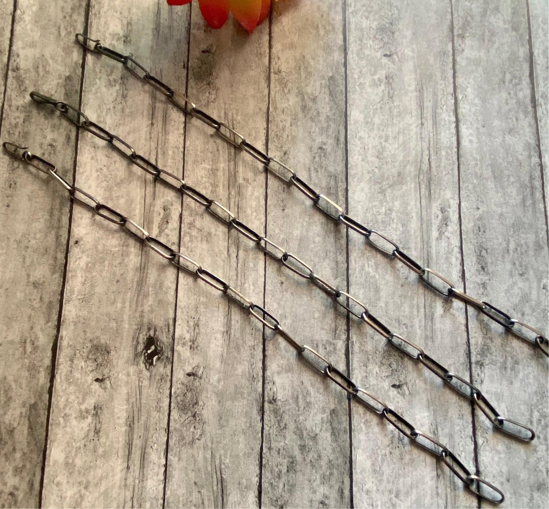 Navajo Made Sterling Silver Paper Clip Chain Bracelet